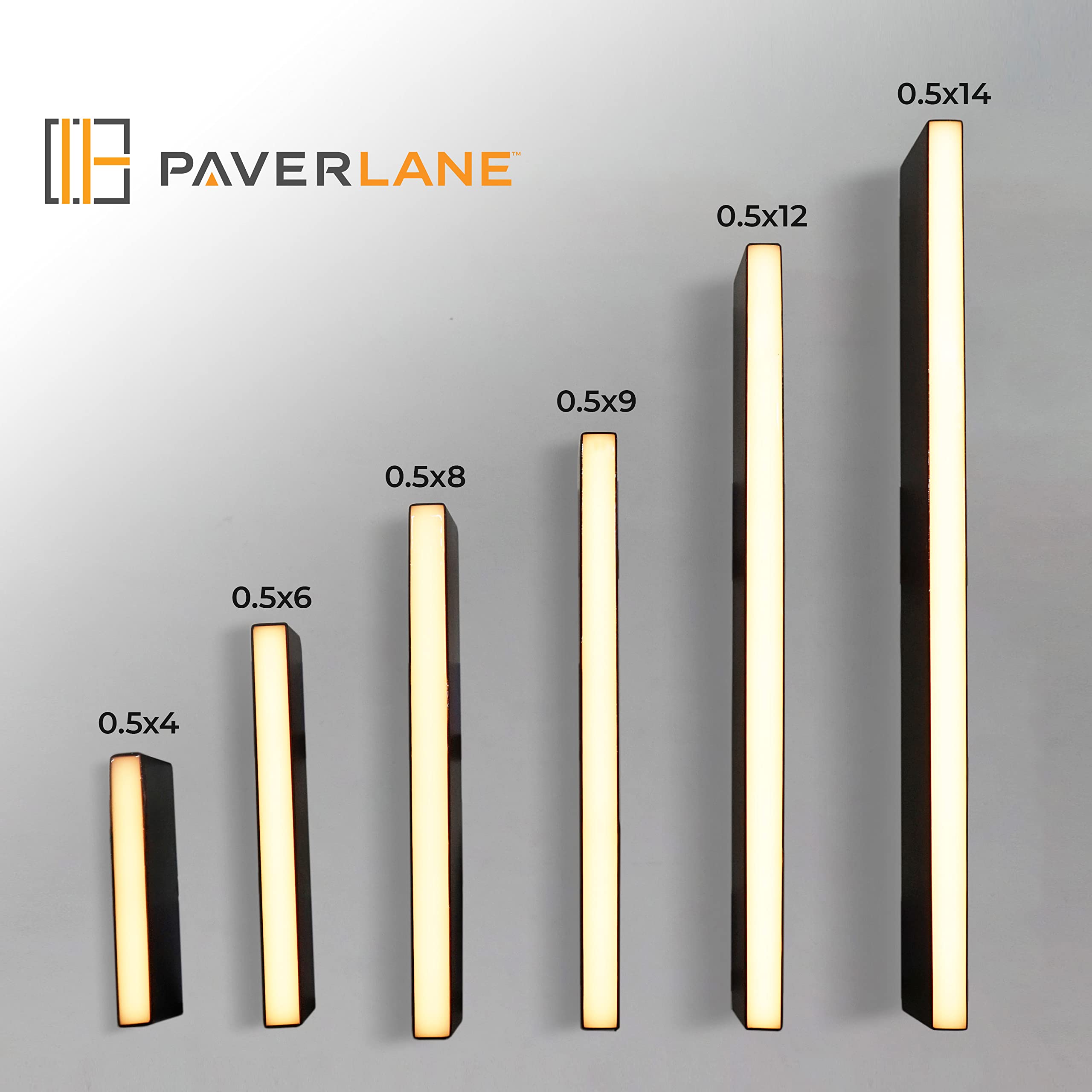 Lumengy Paver Light Slim 0.5X6 Inch Glare-Free Steel Brick Lighting For Pavers, Walls, Driveway & Pathway Borders 2700K Warm Whi