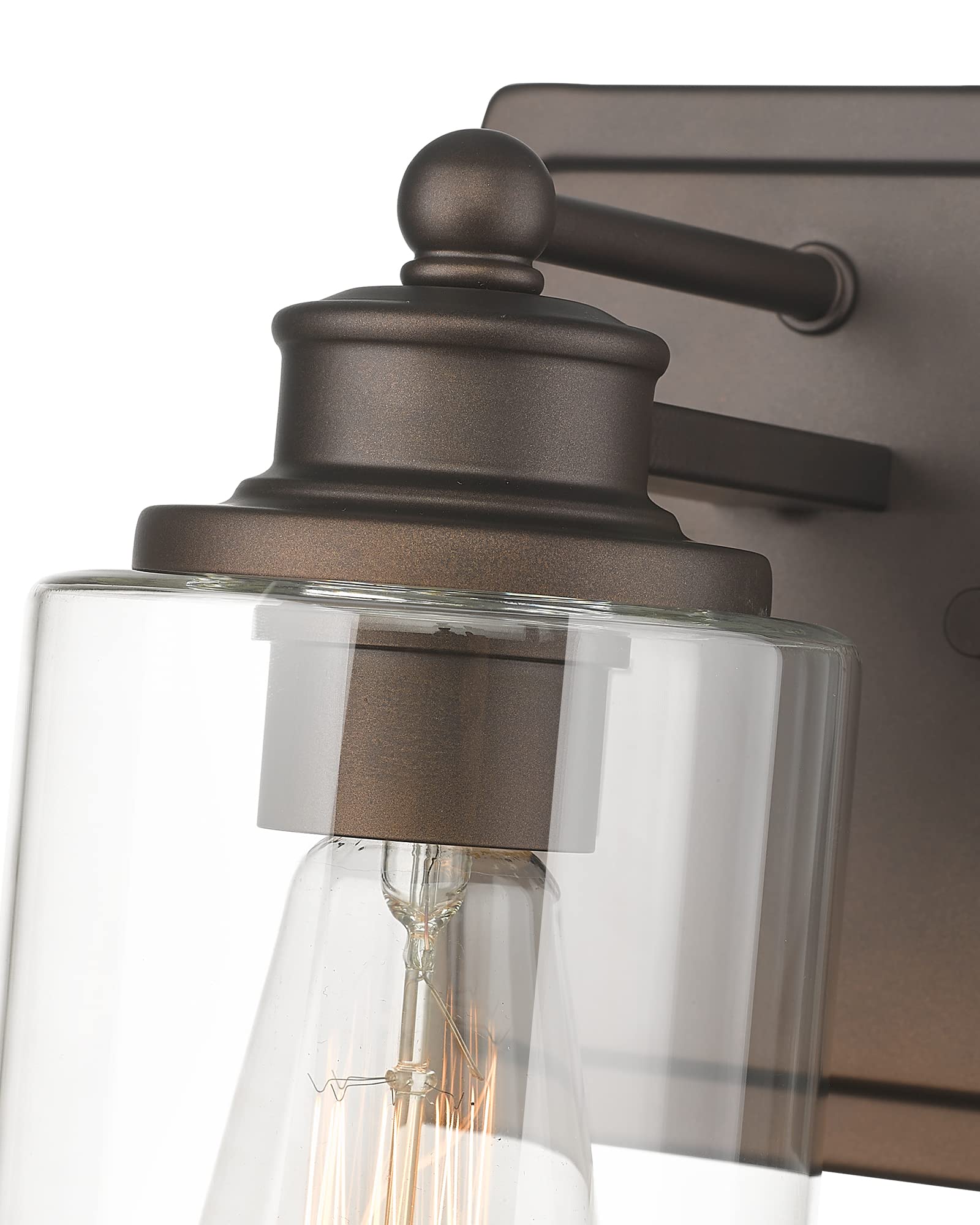 Bathroom Vanity Light  Hwh 1 Light Wall Sconce Lamp Over Mirror  Farmhouse Wall Vanity Lighting In Oil-Rubbed Bronze Finish  5Hlt63B Orb
