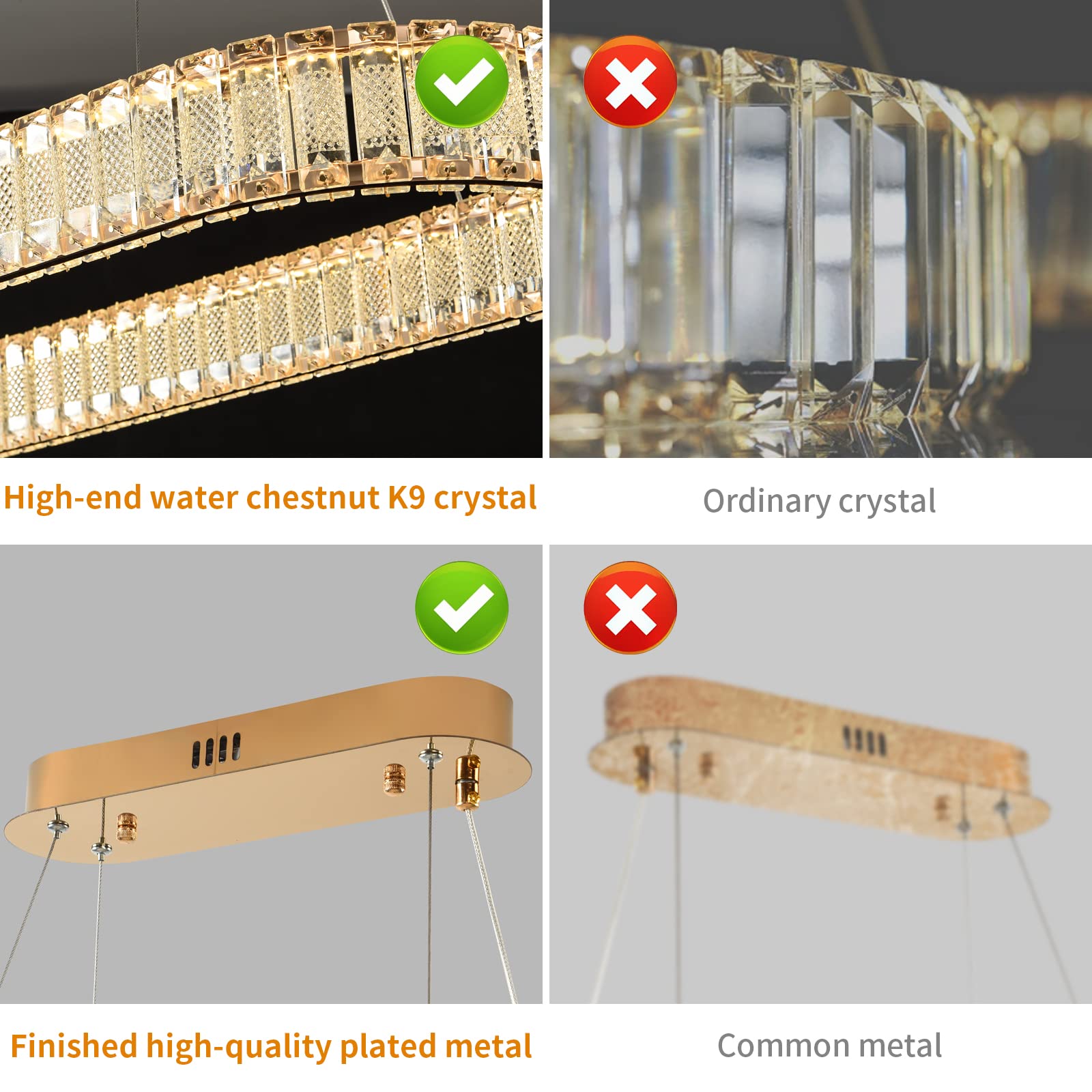 Gold Chandelier Modern Crystal Chandelier Light Fixture For Dining Room Chandeliers Ceiling Hanging Living Room Oval Small Chand