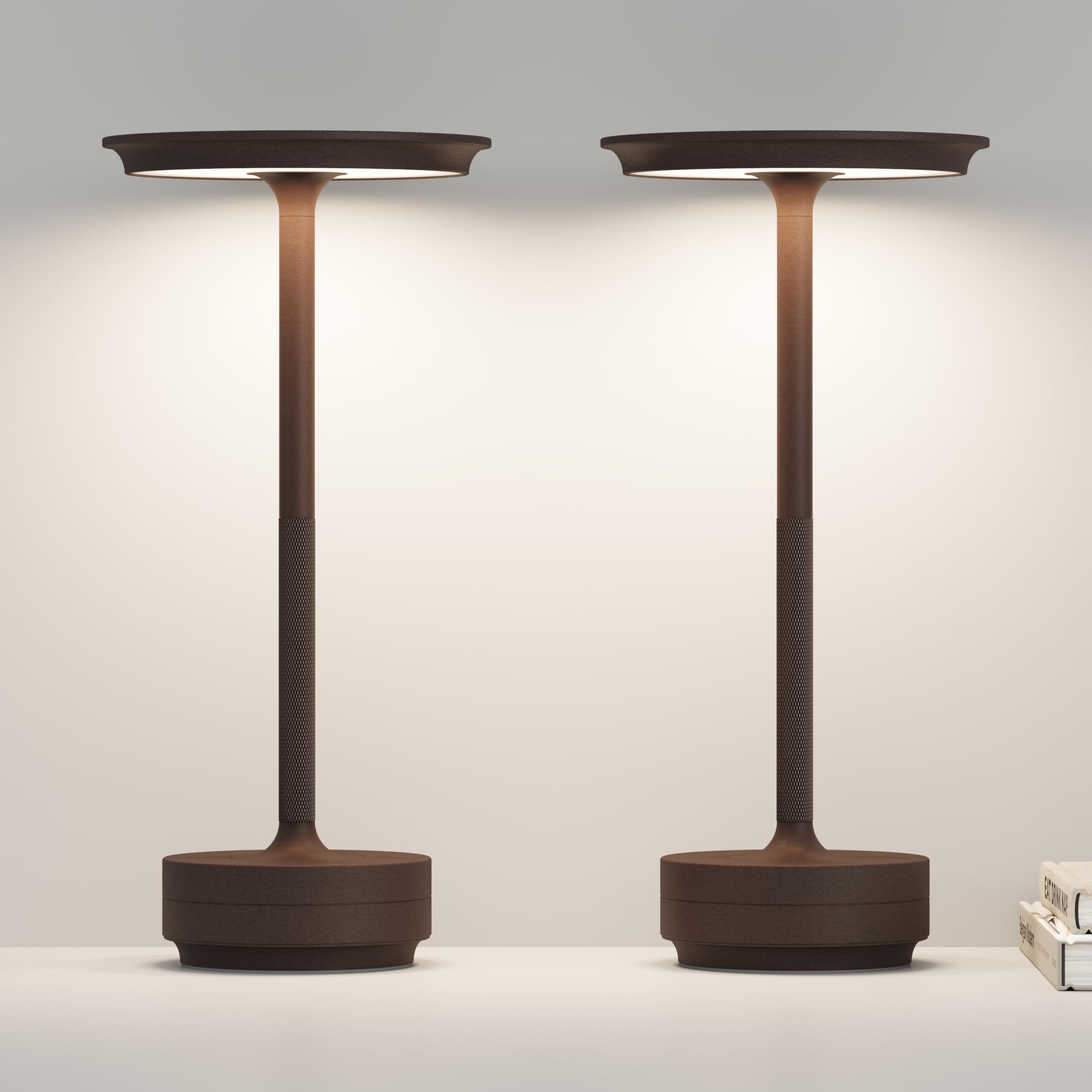 Ztflos Rechargeable Cordless Table Lamps, Led Portable 5000Mah Usb Battery Table Light With Memory Function,3 Color Stepless Dim