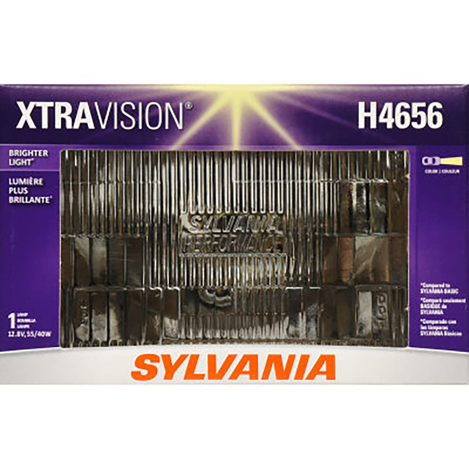SYLVANIA - H4656 XtraVision Sealed Beam Headlight - Halogen Headlight Replacement 100x165 Delivers More Downroad Visibility (Con