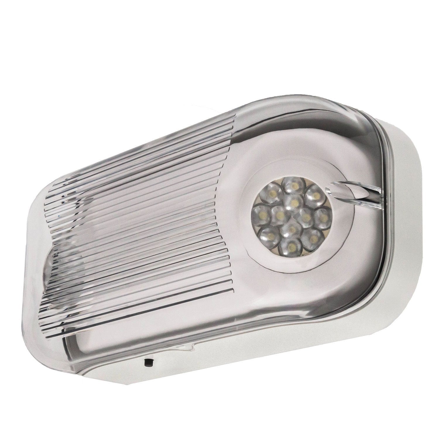 Lfi Lights | Wet/Outdoor Location Rated Emergency Light | Two Led Adjustable Round Heads | Hardwired With Battery Backup | Ul Listed |