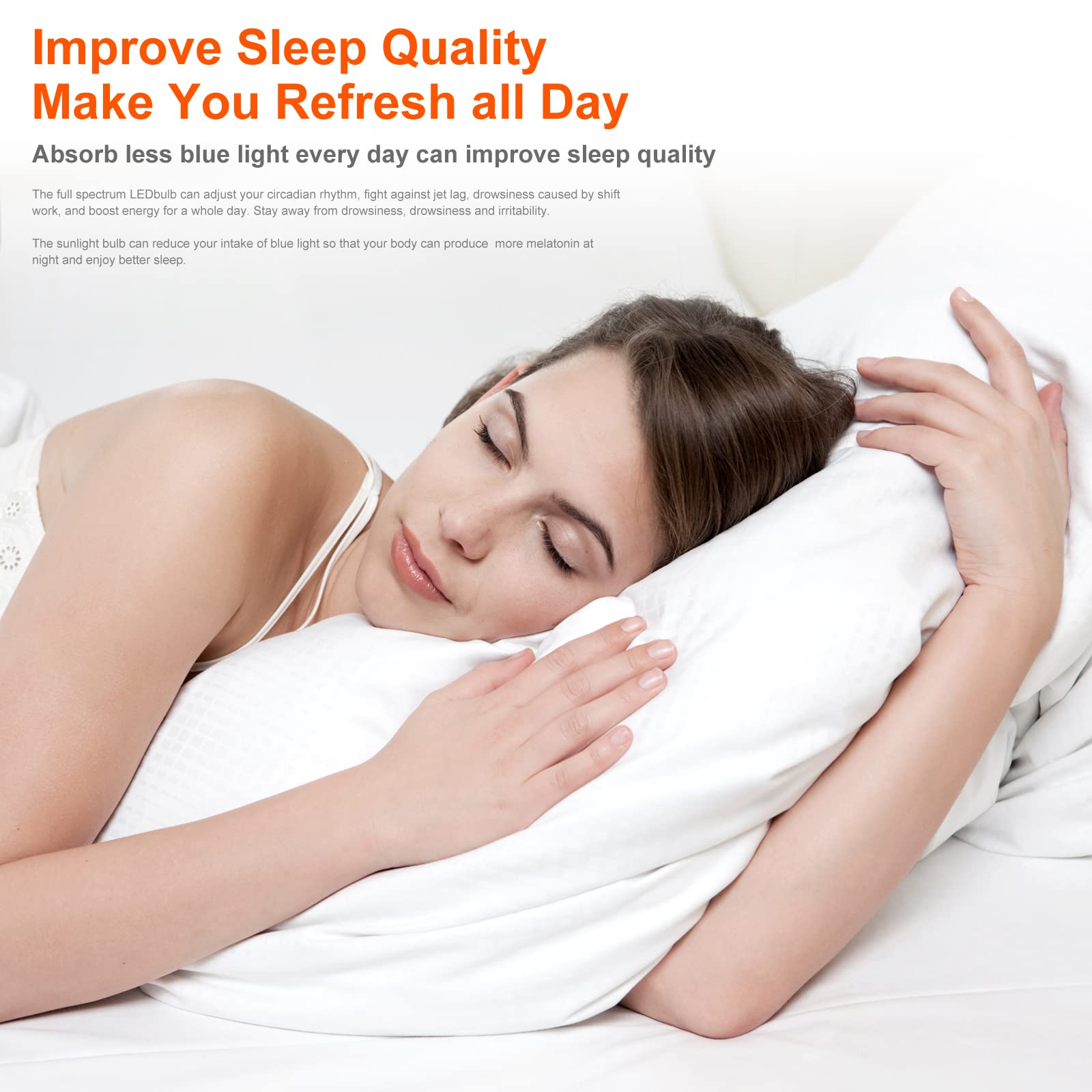 Bqhy Led A19 Light Bulb 100W Equivalent, 13W, 5000K, Cool White, 2 Pack