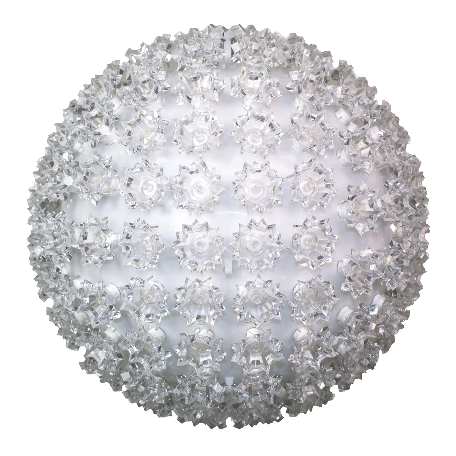 Novelty Lights LED Starlight Sphere 150-Light 10in Warm White Plastic MRD-50A-2 with 5ft Cord and 12ft Power Cord