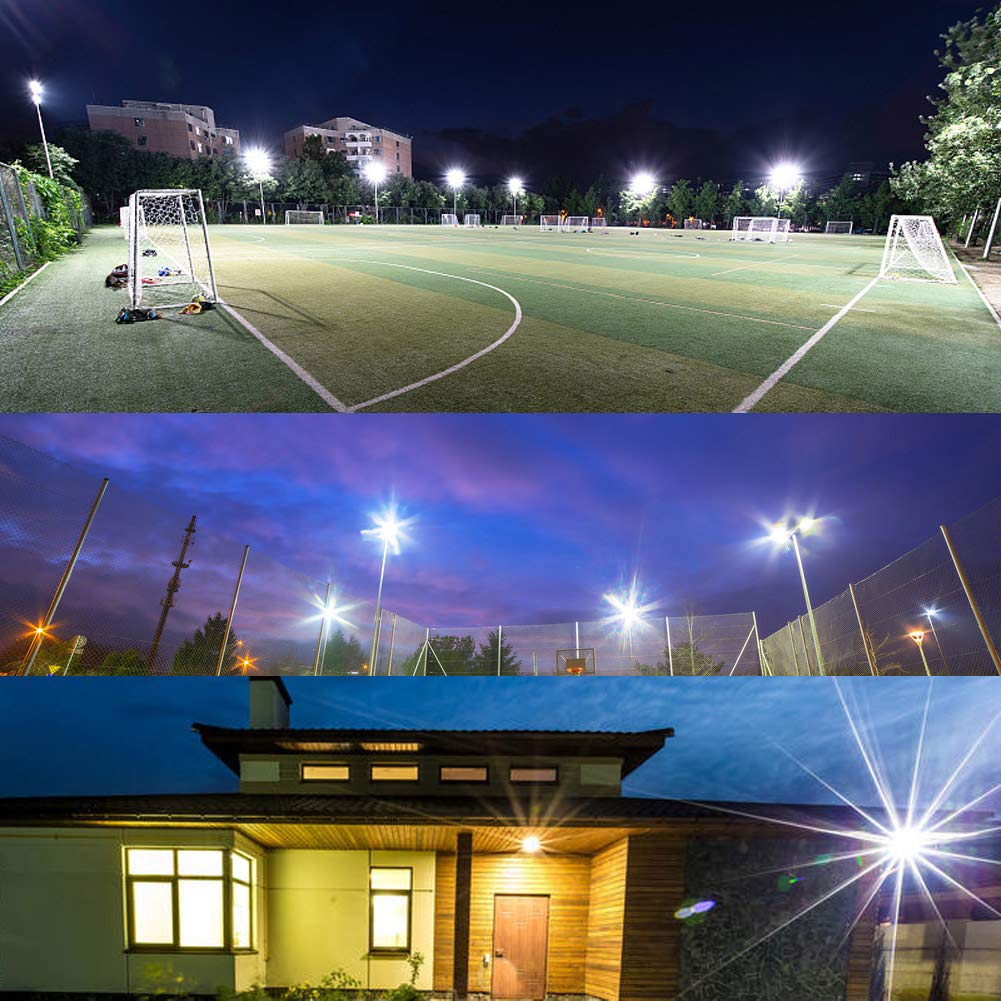 GLW 100W LED Flood Lights 2 Pack, 10000LM Super Bright, IP66 Waterproof, 6000K Daylight White for Outdoor Use