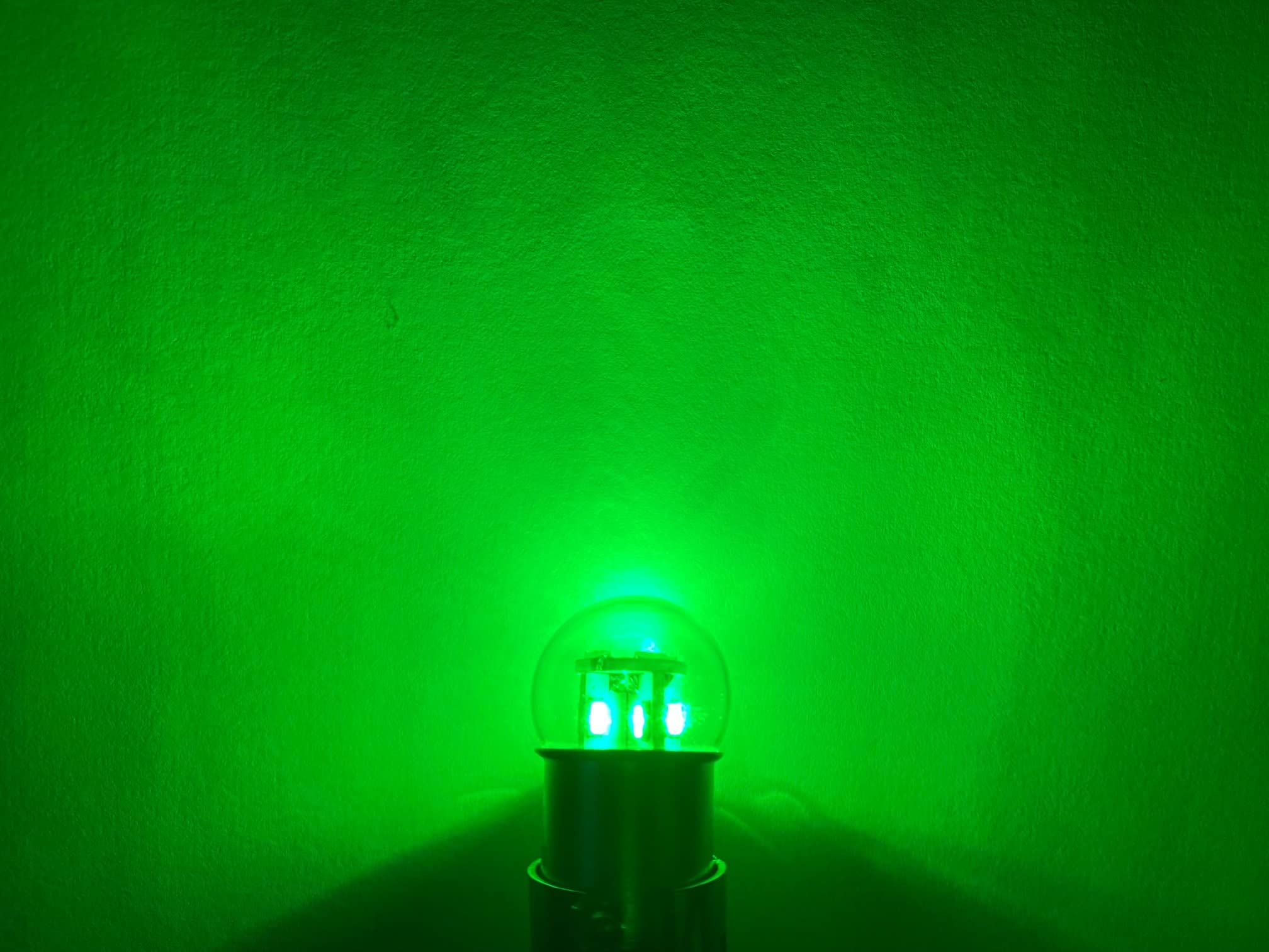 Aero-Lites Miniature LED Bulb Replacement, 12/28V AC/DC, BA15S Base, Model AL-89, 1-Pack Green