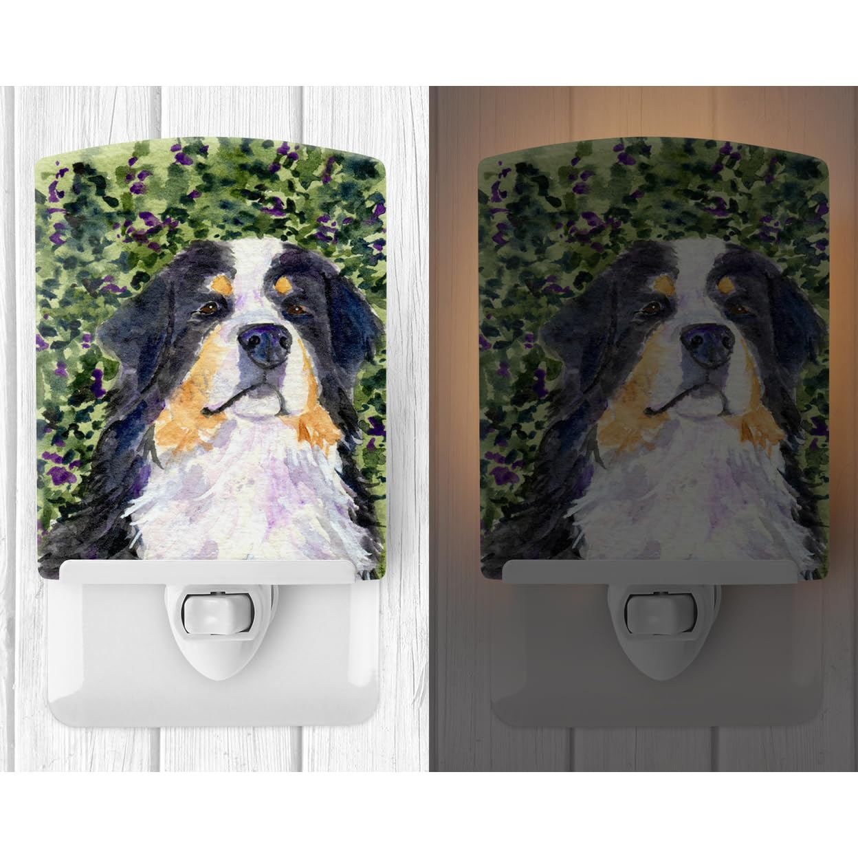 Carolines Treasures Night Light, Ceramic, UL-Certified, Bernese Mountain Dog, 6x4x3 inches, Model SS8830CNL, Multicolor