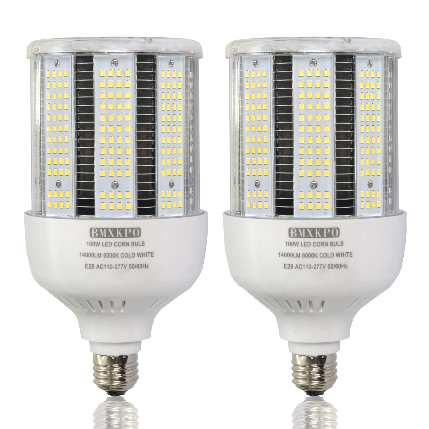 Bmxkpo 100W Led Corn Cob Light Bulb,5000K Daylight E26/E39 Mogul Base Corn Bulb,Replacement 400 Watt Metal Halide Hps Hid Lamp F