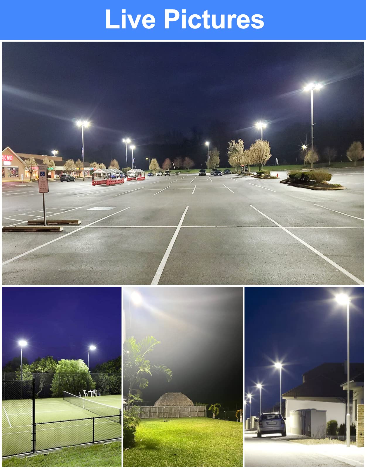 480 Volt 320W Led Parking Lot Light 48 000Lm  Dlc Ul Listed Industrial Grade Led Shoebox Parking Pole Light 5000K Ip65 Waterproof Outdoor Commercial Area Lighting With Slip Fitter 277-480Vac