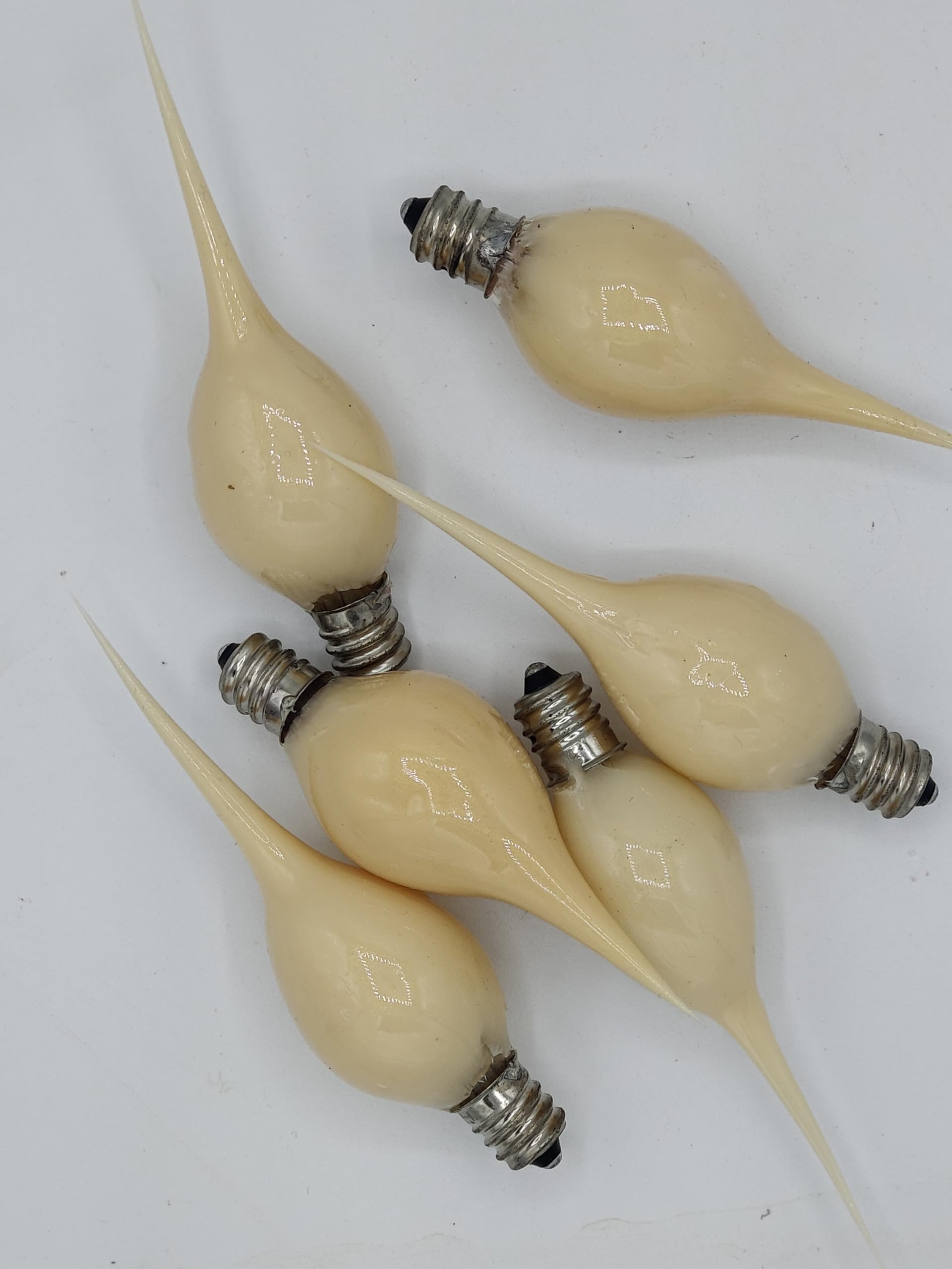 Generic On The Bright Side Primitive Silicone Dipped 5 Watt Light Bulb - Pack Of 6 - Pearl, Otb6P
