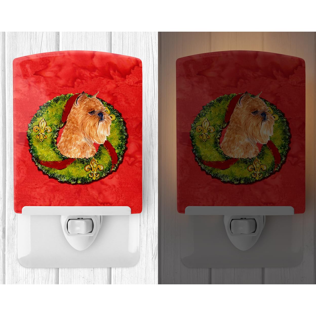 Carolines Treasures Night Light, Ceramic, Brussels Griffon, Model SS4183CNL, 6x4x3 inches, Multicolor
