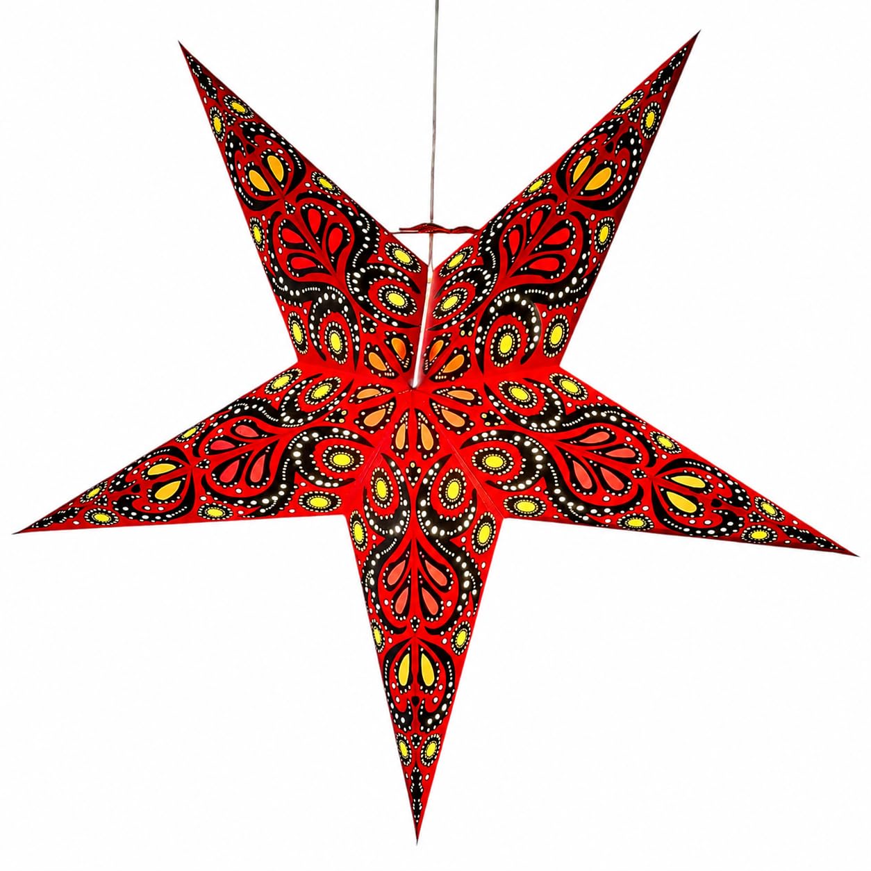 YEPSIO Lantern Lampshade Paper Star Light Shades Large 60cm Hanging Decorations for Christmas Wedding Home Decoration Birthday P