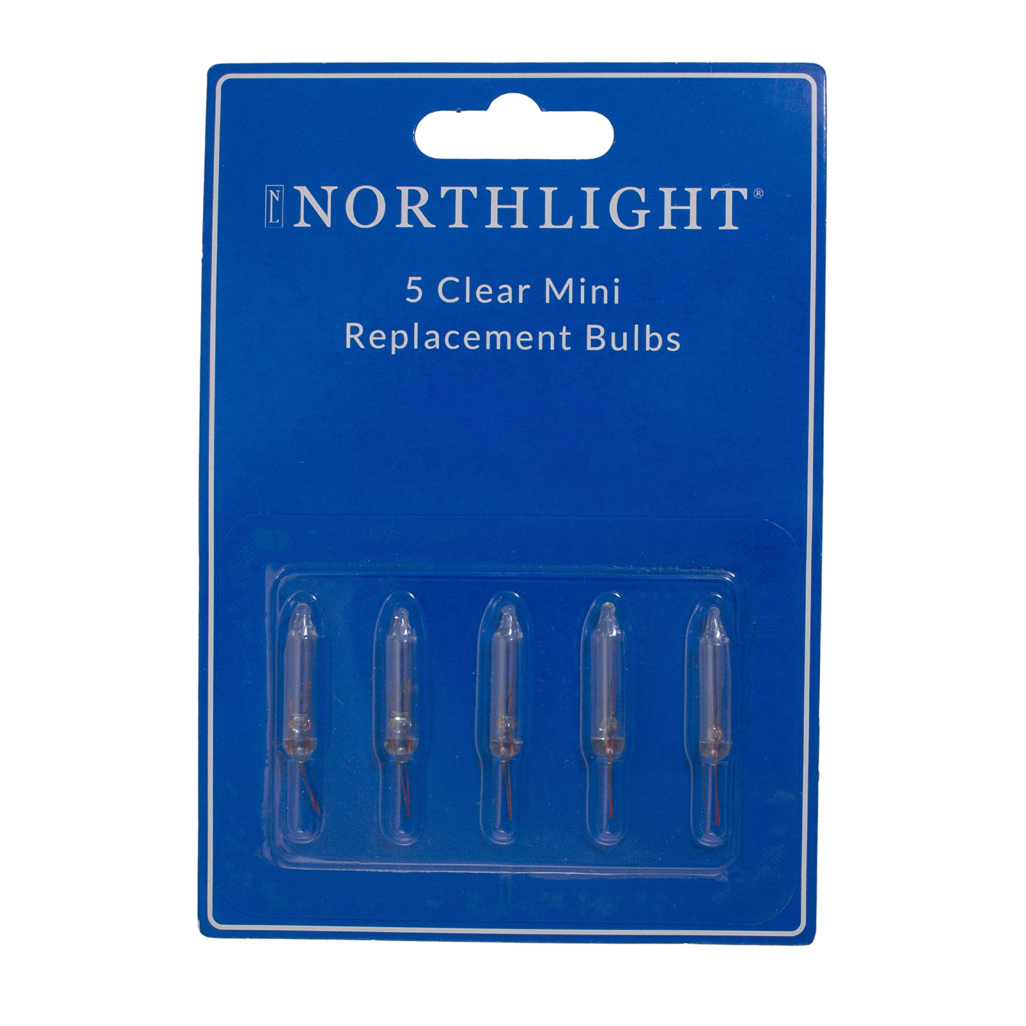 Northlight Clear Christmas Replacement Bulbs, 12V, Glass, Pack of 5
