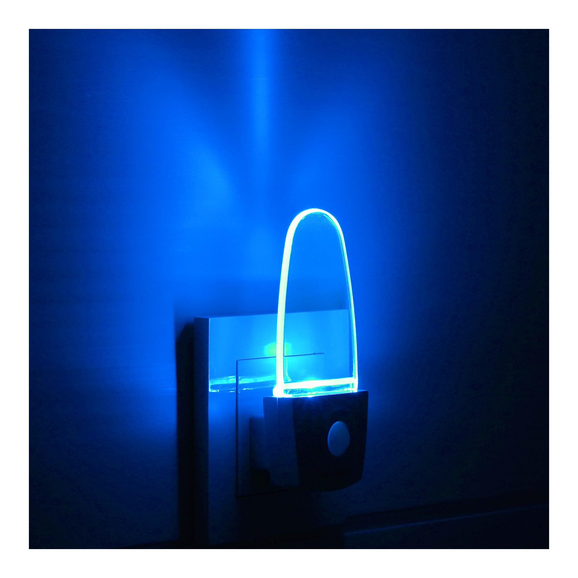 REMINDA Blue Night Lights Plug into Wall, LED Nightlight with Motion Sensor, Dusk to Dawn Night Light Lamp for Modern Home Decor