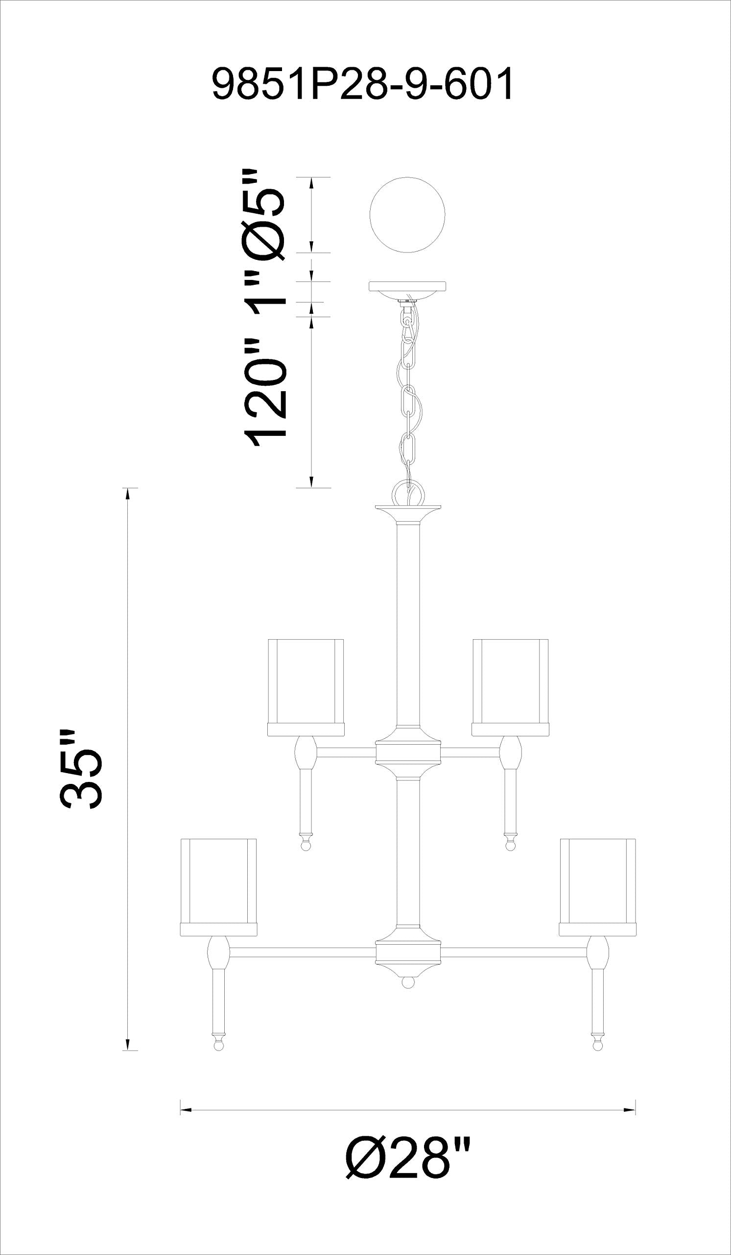 9 Light Candle Chandelier with Chrome finish