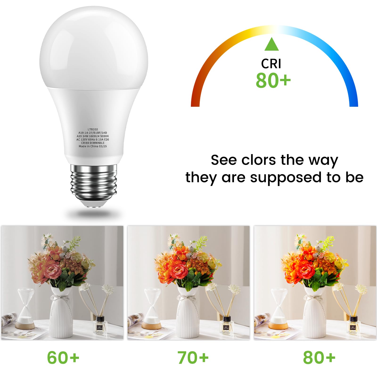 Novapollo A19 Led Light Bulbs  Dimmable 60 Watt Equivalent Led Bulbs  800Lm 9.5W Lightbulb  2700K Soft White  E26 Standard Base  Cri80+  25000 Hour Lifetime- 6 Pack