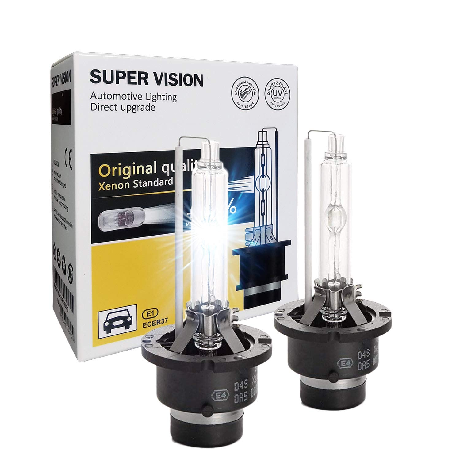 SOCAL-LED LIGHTING D4S Xenon HID Headlight Bulbs - 35W, 10000K Deep Blue, Pack of 2