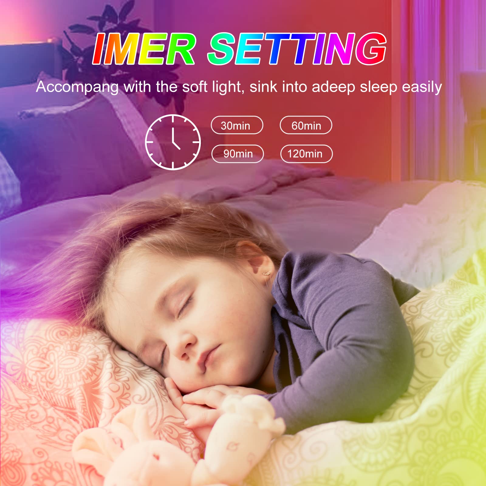 TK99SW 50ft LED Strip Lights, Smart RGB Music Sync, USB-Powered, Bluetooth App & Remote Control, Vinyl for TV & Gaming