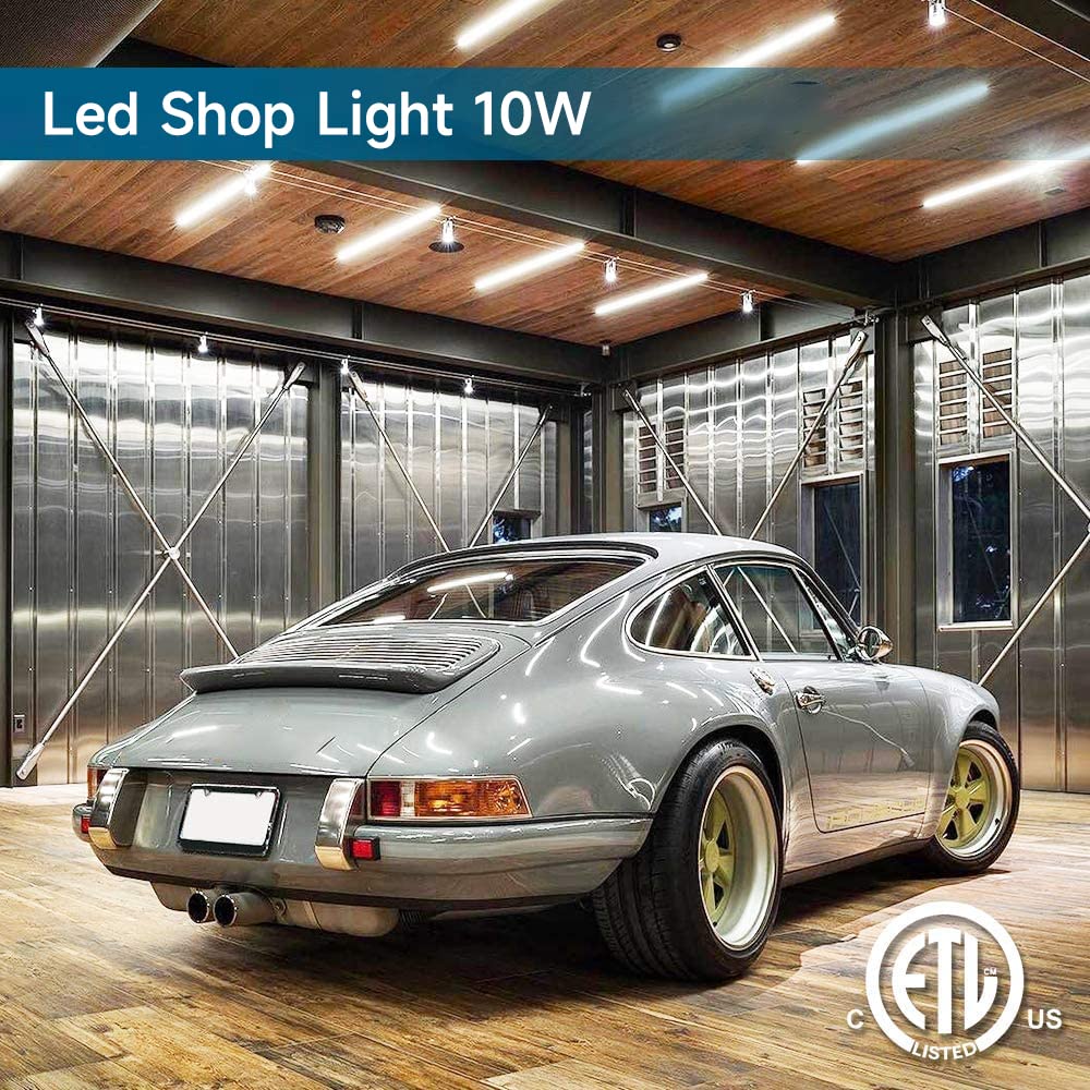 Barrina T5 Led Shop Light 2Ft, 6500K (Super Bright White), Utility Shop Light, Ceiling And Under Cabinet Light, Etl Listed, Cord
