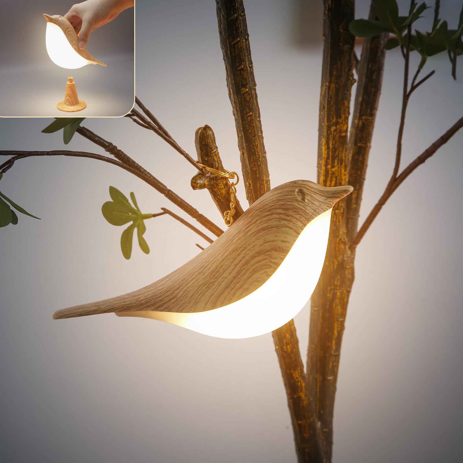 Ym Dragon Small Bird Table Lamp, Cordless Bedside Lamps, Battery Operated Lamp With 3 Color Temperatures, Dimmable Bird Night Light, Touch Lamps For Nightstand, Rechargeable Outdoor Lights For Patio