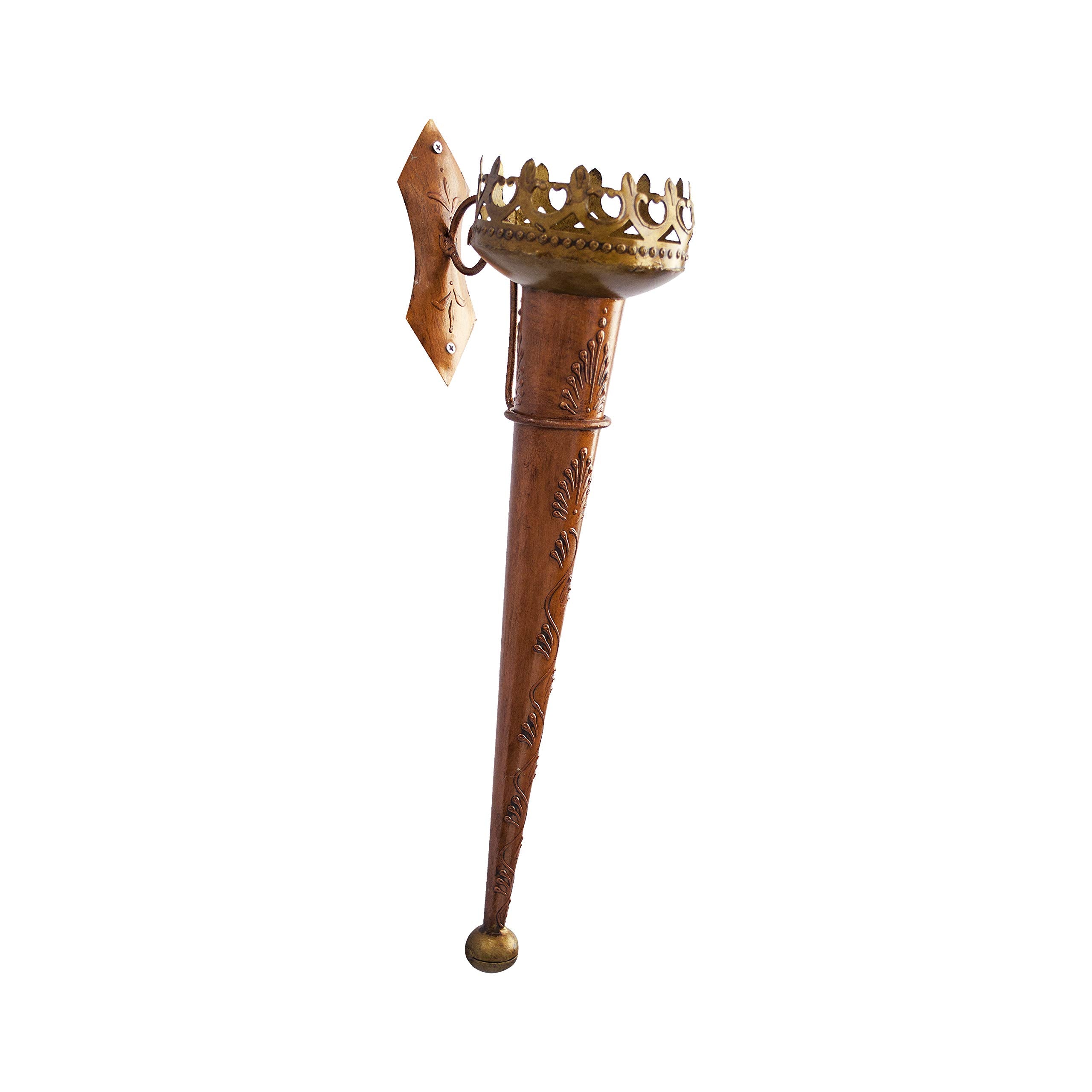 Ritwikas Metal Mashal Diya Olympic Torch | Home Decorative Mashal Candle Holder/Stand Cup Showpiece | Height - 20 Inch, Copper B