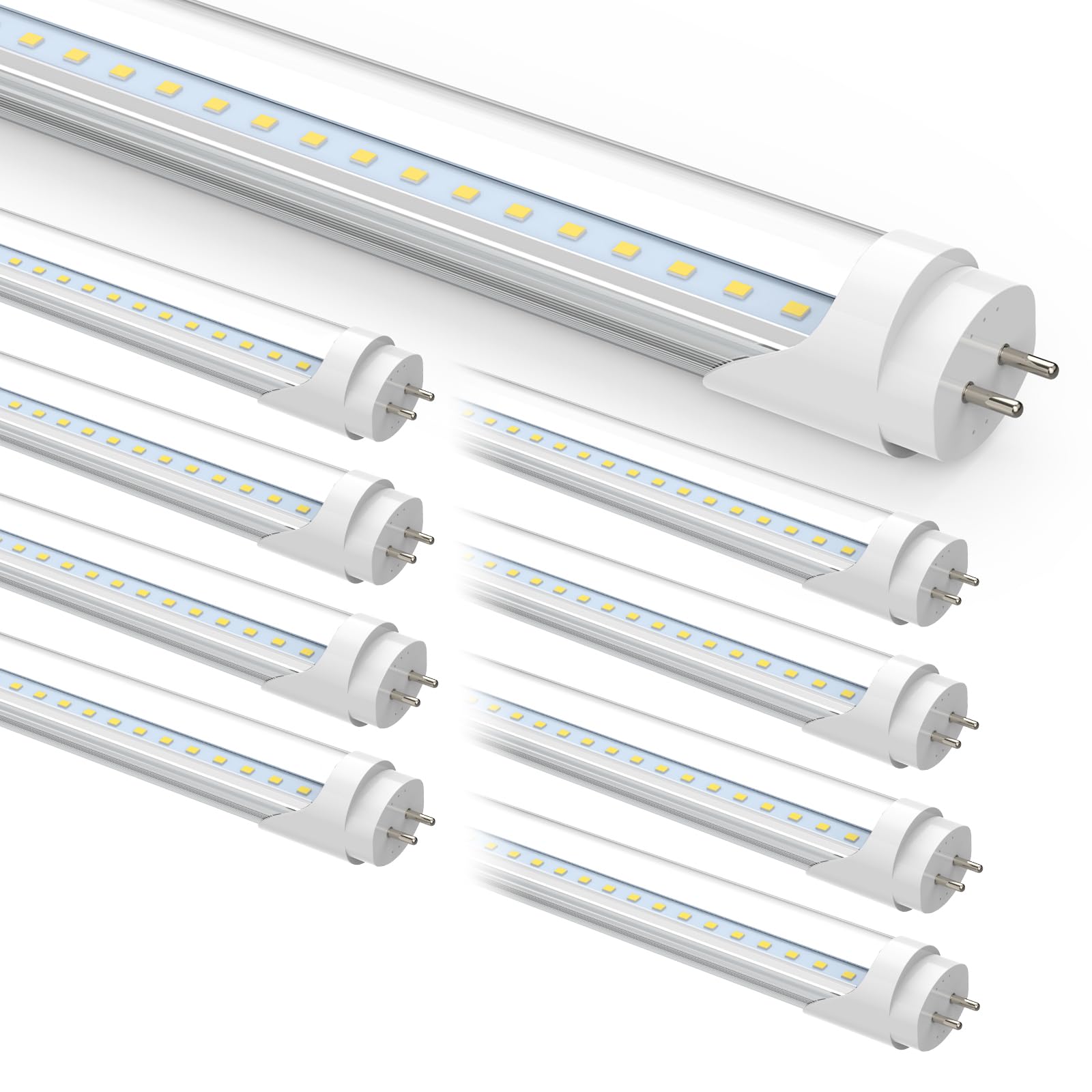 Romwish 36 Inch T8 LED Tube Light  14W(30W Equiv.)  1600LM  5000K Daylight  Type A+B Plug & Play or Ballast Bypass  F25T8 Fluorescent Replacement  Double-Ended Power  Under Cabinet Light  8 Pack