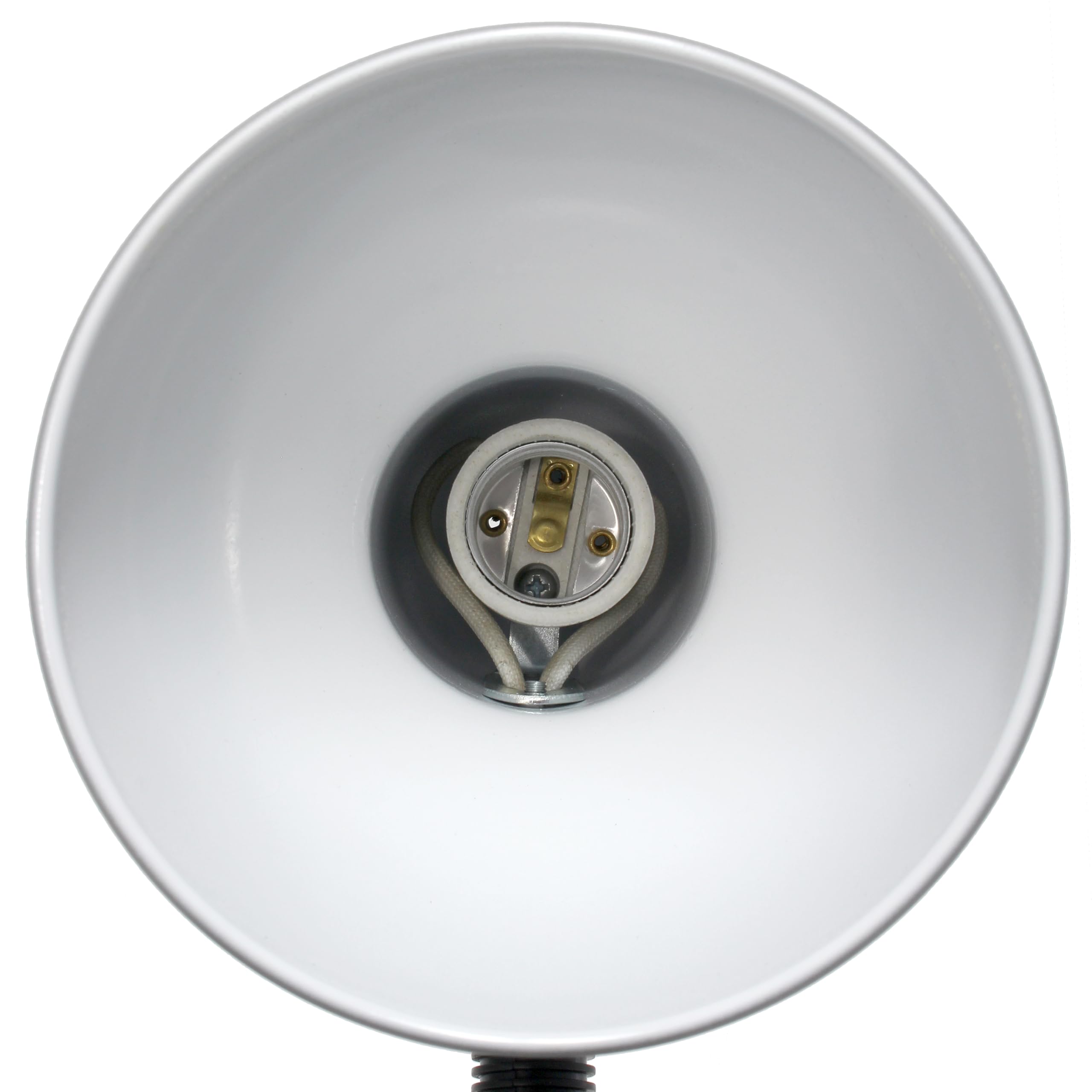 Simple Designs Ld1088-Wht 14.25'' Sleek And Sturdy Classic Gooseneck Study Desk Lamp, White