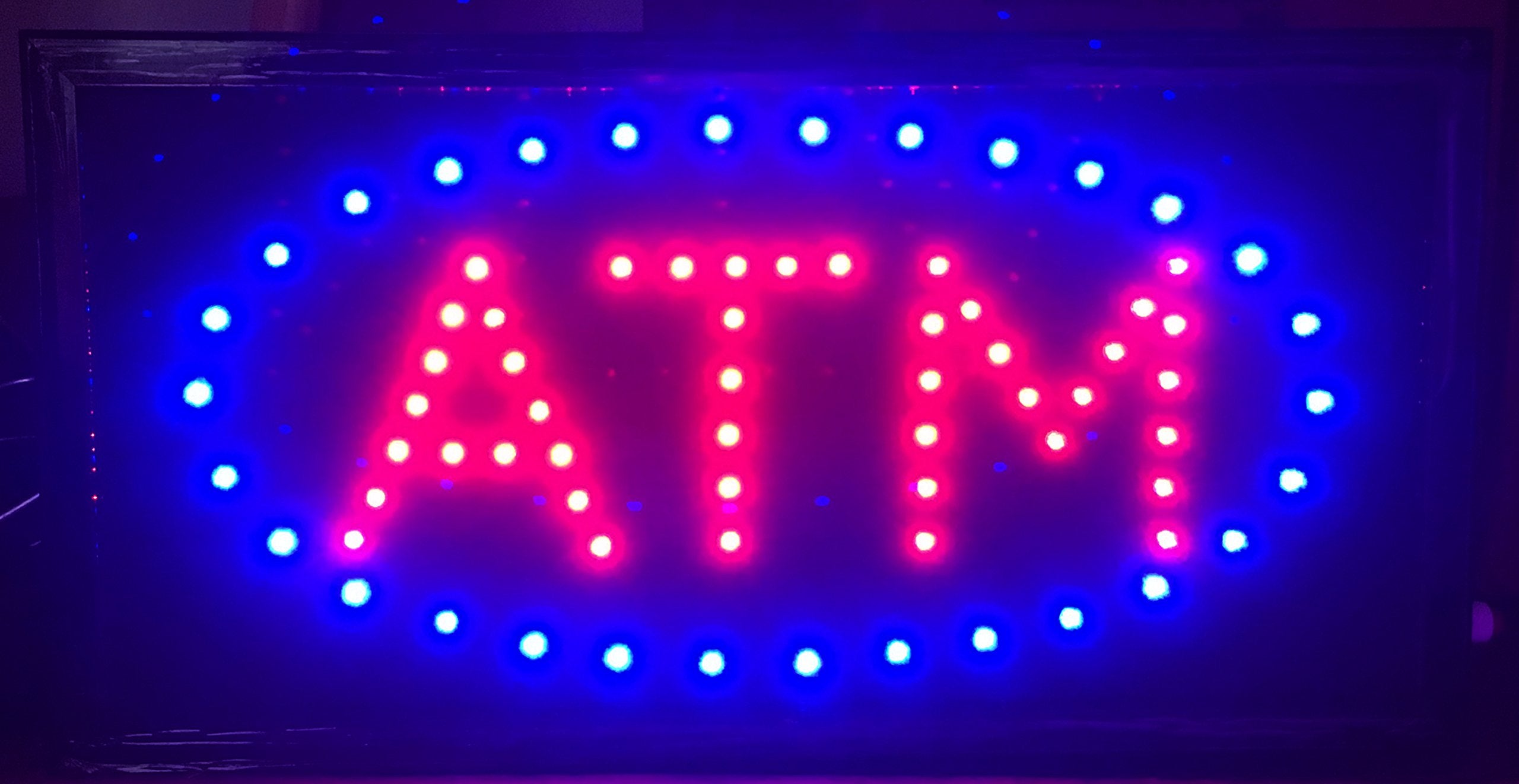 E-ONSALE LED Neon Open Sign with Animation, Metal, Red, On/Off Switches