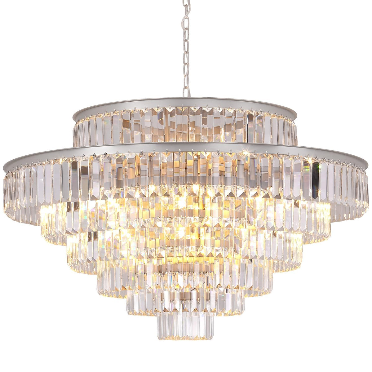 GMlixin Crystal Chandelier 7-Tier Luxury Pendant Lights Fixture Large ...