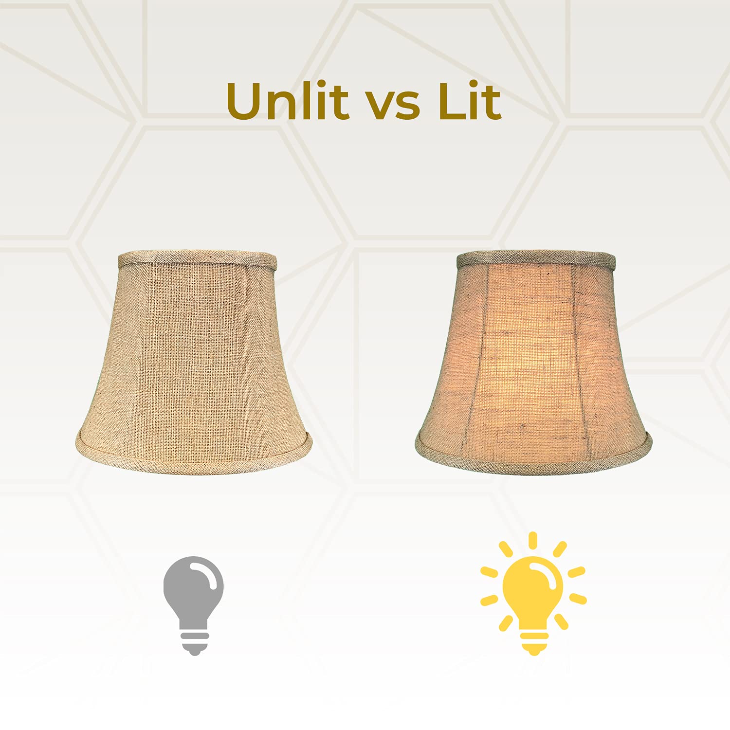 Royal Designs Modified Bell Lamp Shade, Burlap, 11 X 18 X 13.5