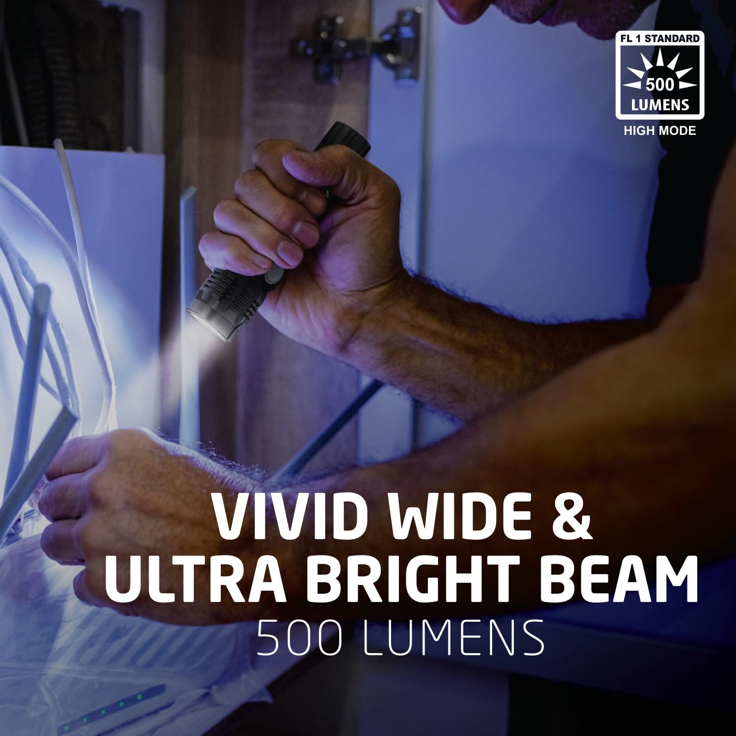 Eveready Led Tactical Flashlight, Bright Rechargeable Flashlights For Emergencies And Camping Gear, Water Resistant Flash Light