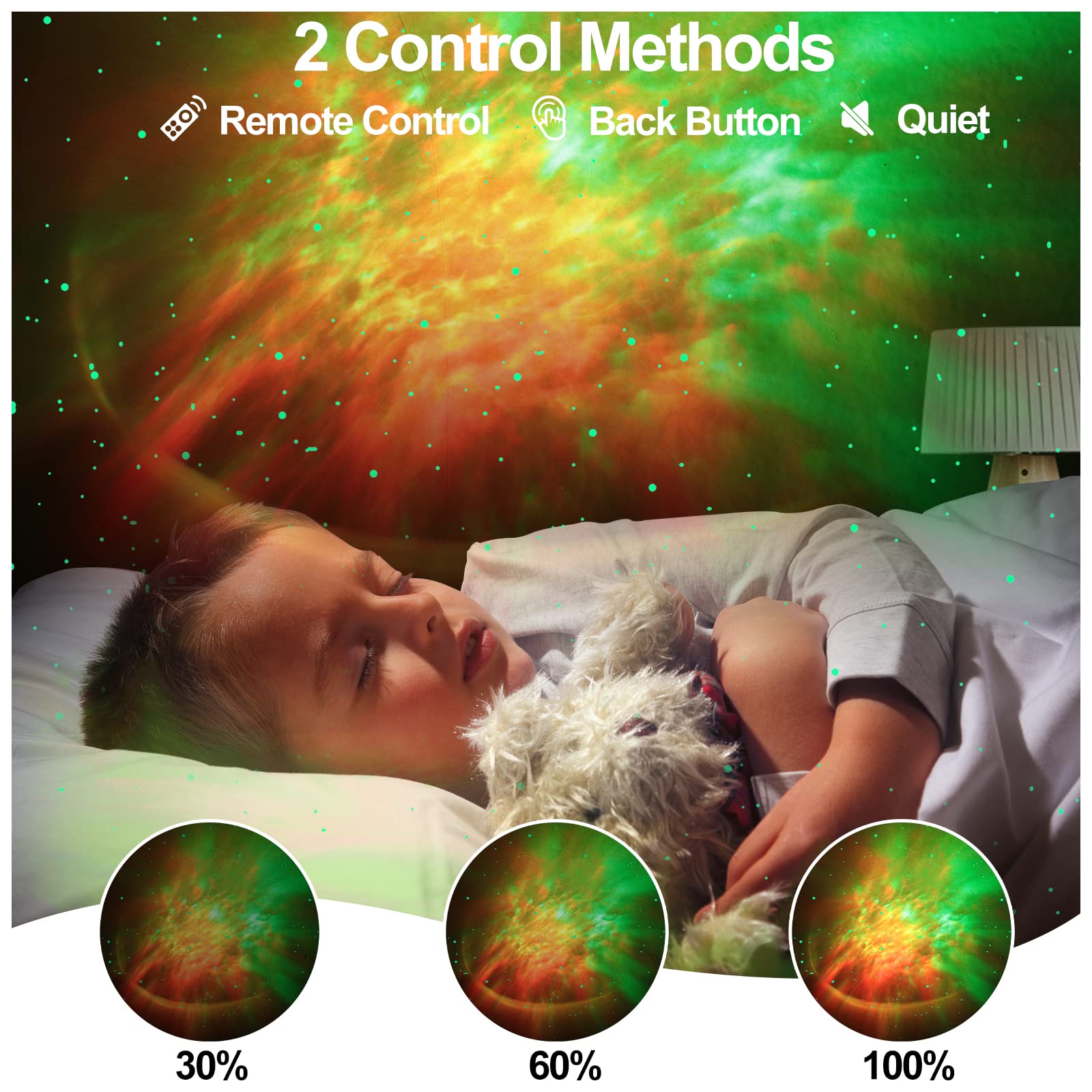 Florarich Astronaut Galaxy Projector Night Light - Remote Control, Aesthetic Nebula for Kids Bedroom, Gaming Room, Party Decor, White-Star
