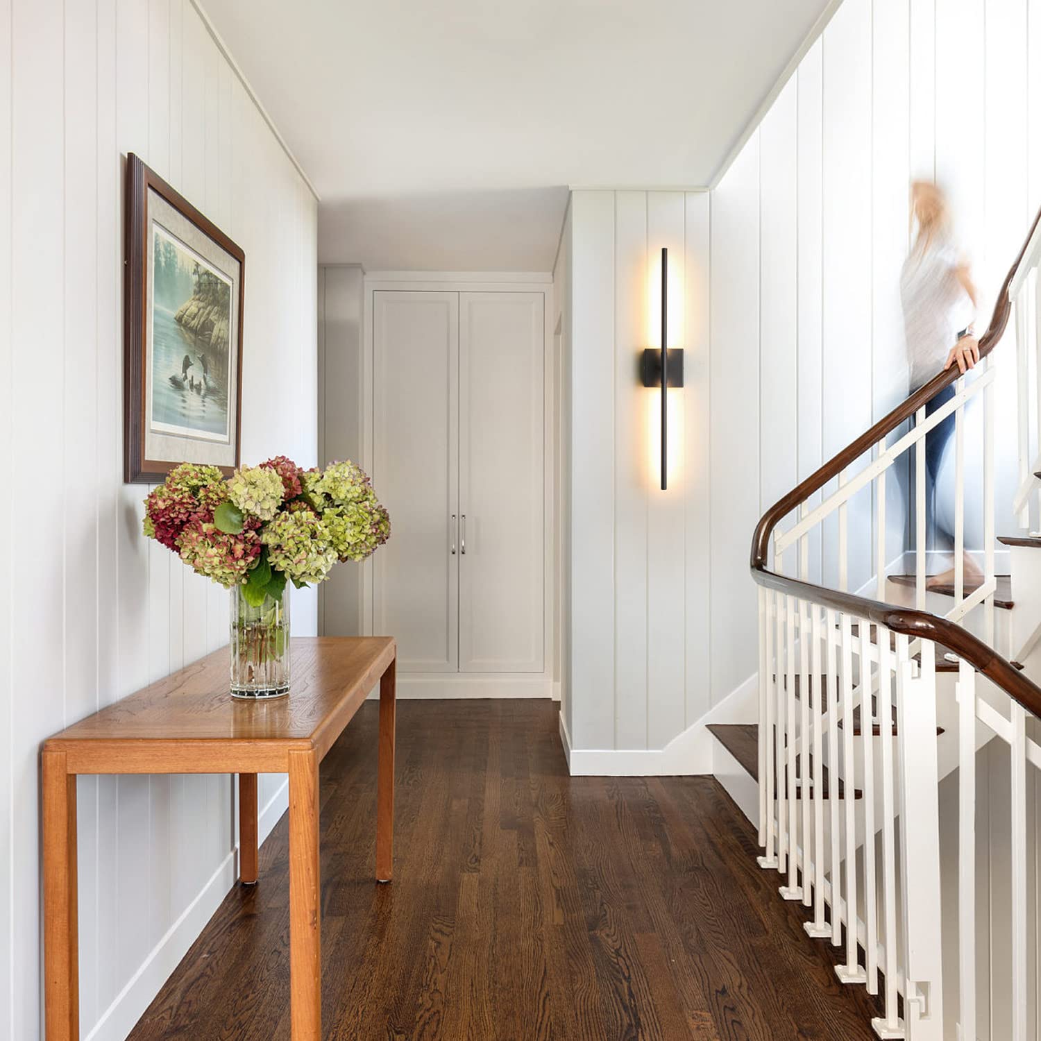 Kuzzull Wall Sconces Set Of Two Matte Black Wall Light Fixtures Wall Lamp With Led 3000K 12W Sconces Wall Lighting Wall Lights S