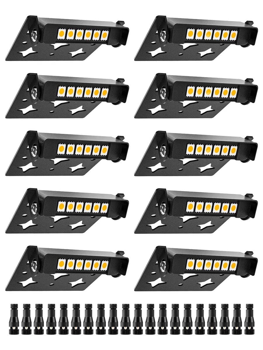 DOREIO 3W Retaining Wall Lights 4 inch LED Hardscape Lighting Low Voltage Landscape Paver Lights 12V 24V Step Lights Outdoor IP6