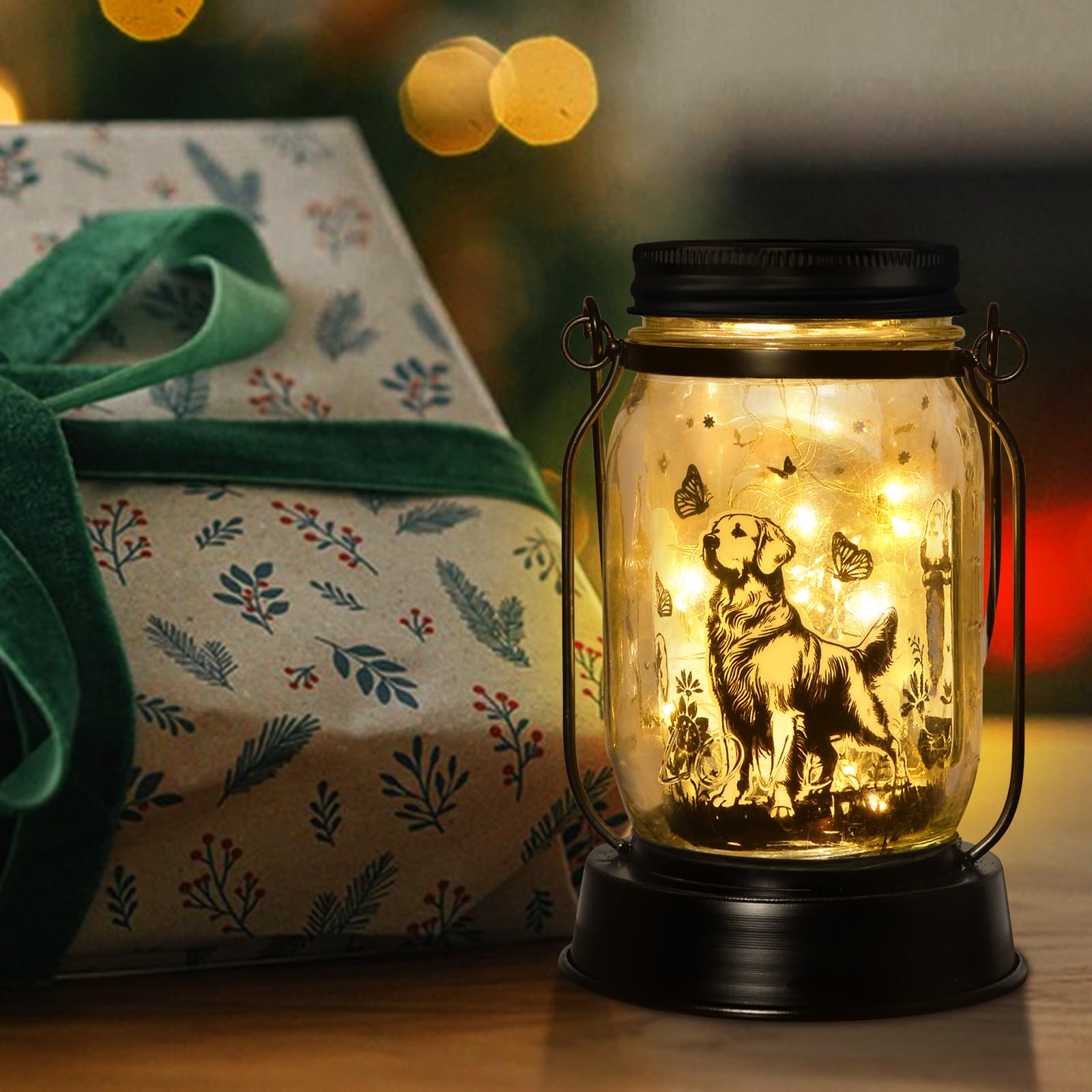 Golden Retriever Gifts For Women/Men Golden Retriever Solar Lanterns Dog Mom Birthday Dog Lovers Lantern Pet Loss Pet Memorial L