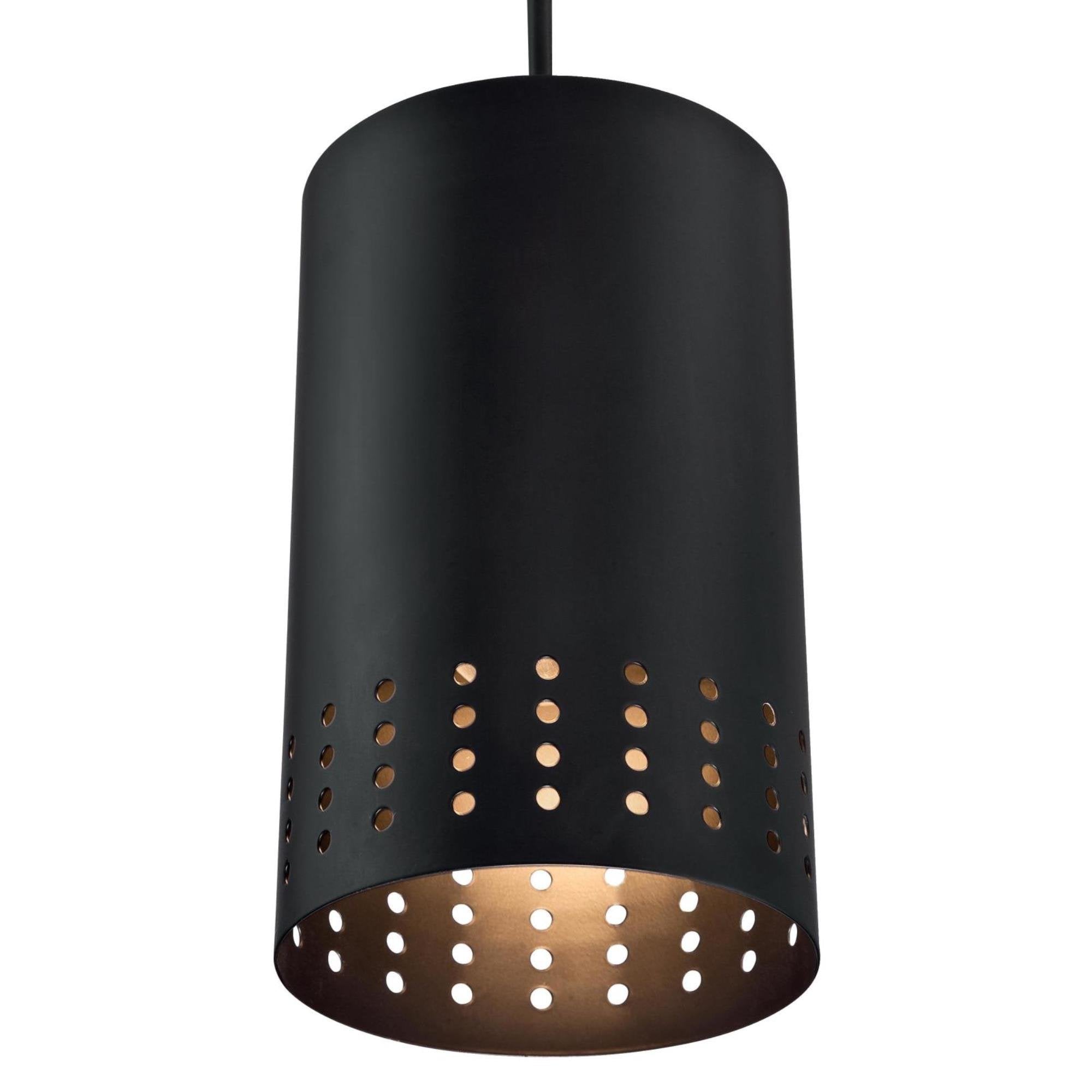 Westinghouse Mini Pendant Light, One-Light, Adjustable, Metal Shade, Black Finish, Model 6356600