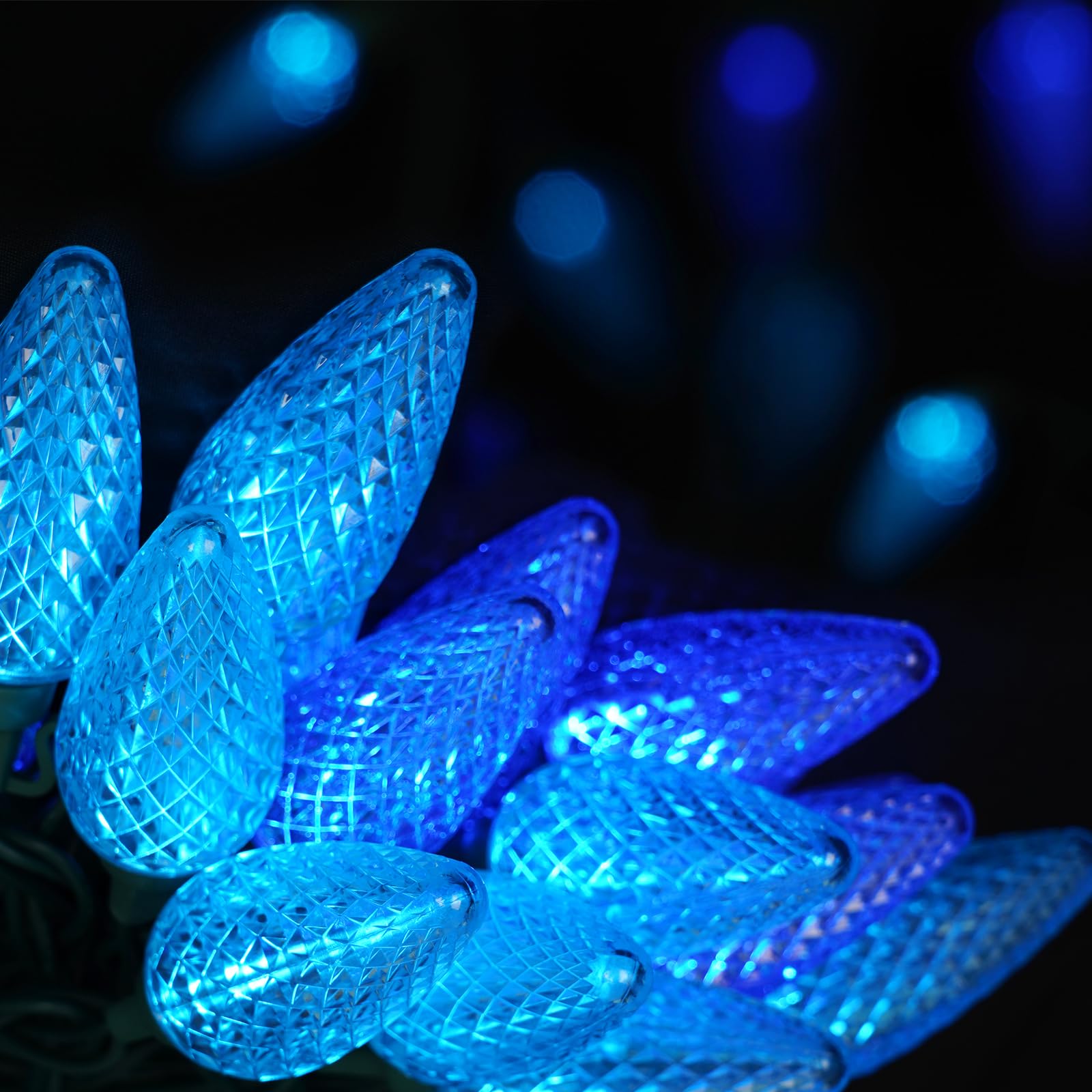 TOPKDA C9 LED Christmas String Lights, 33.33ft 50 LED Outdoor Indoor Decorative Light Strand, Xmas Holiday Lights for House, Chr