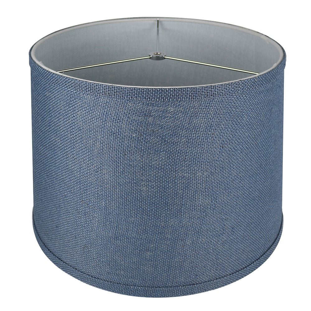 Urbanest French Drum Lampshade, 14inx16inx11in, Denim Blue, Metal Material