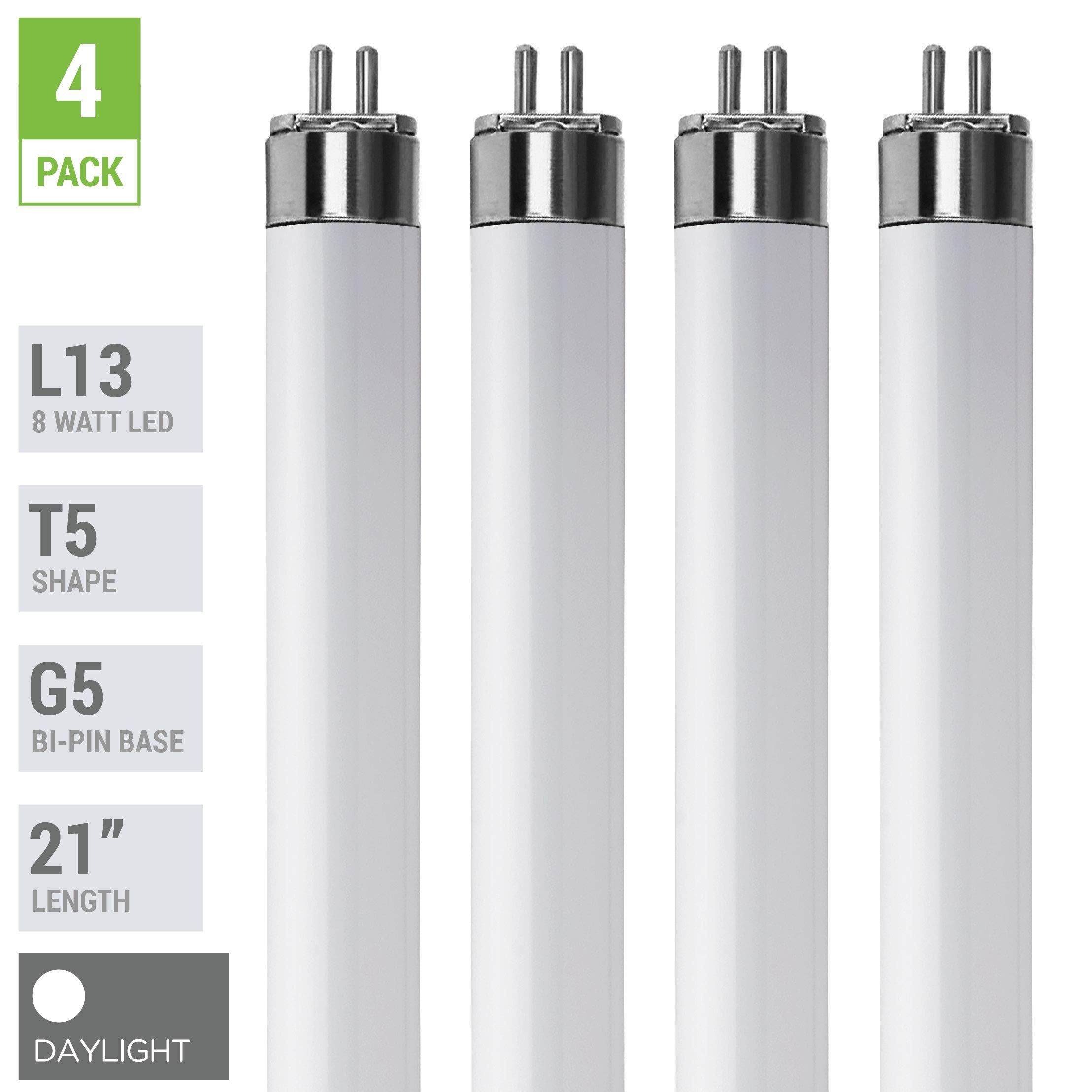 Kor (Pack Of 4) Led Direct Replacement T5/Dl - T5 6500K Daylight - 9 Watt - 21'' - 900 Lumens - Super Long-Life Light Bulbs K221