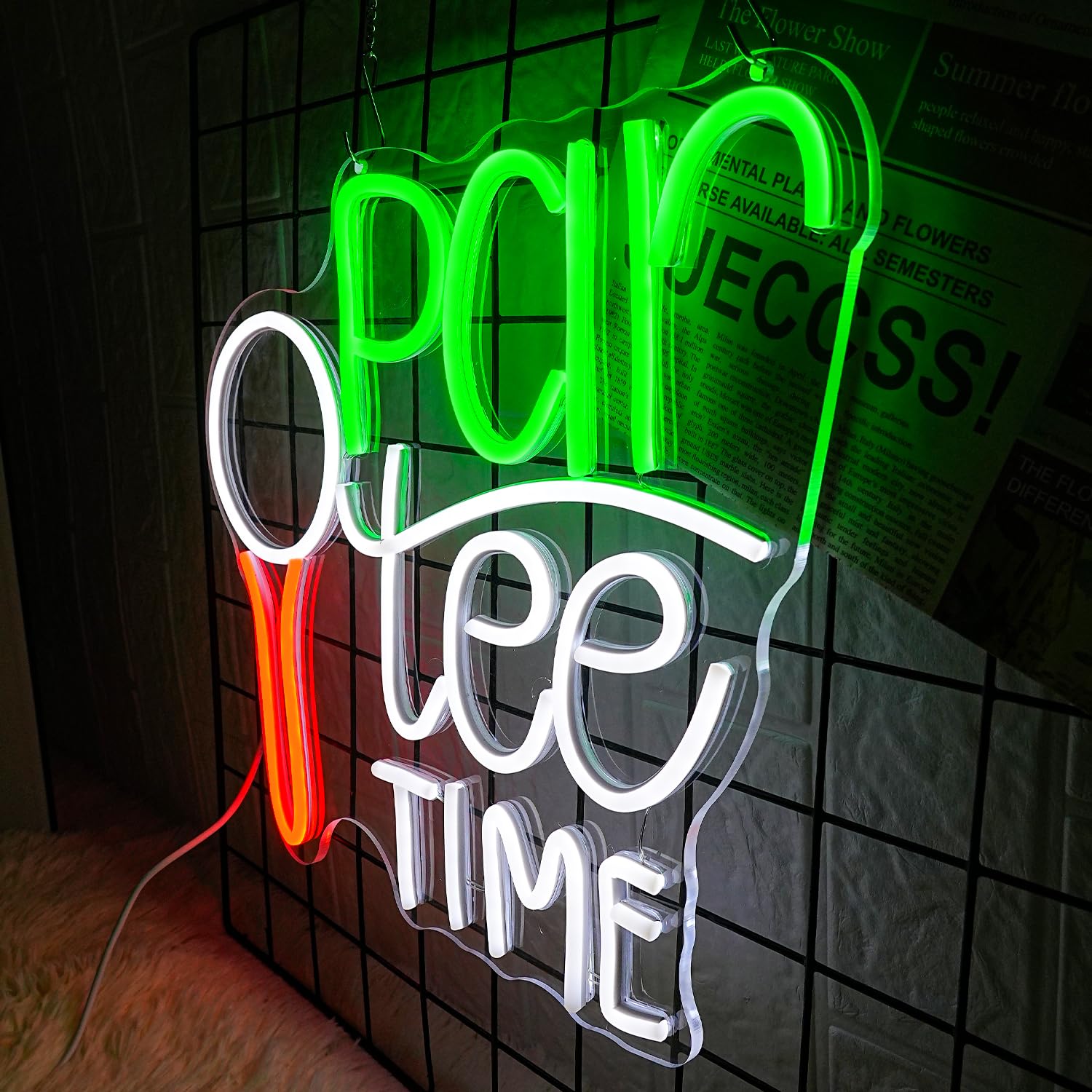 LMSIGNLY Golf Neon Sign - LED Wall Decor, Green & White, Plastic, Ideal for Golf Clubs and Sports Rooms