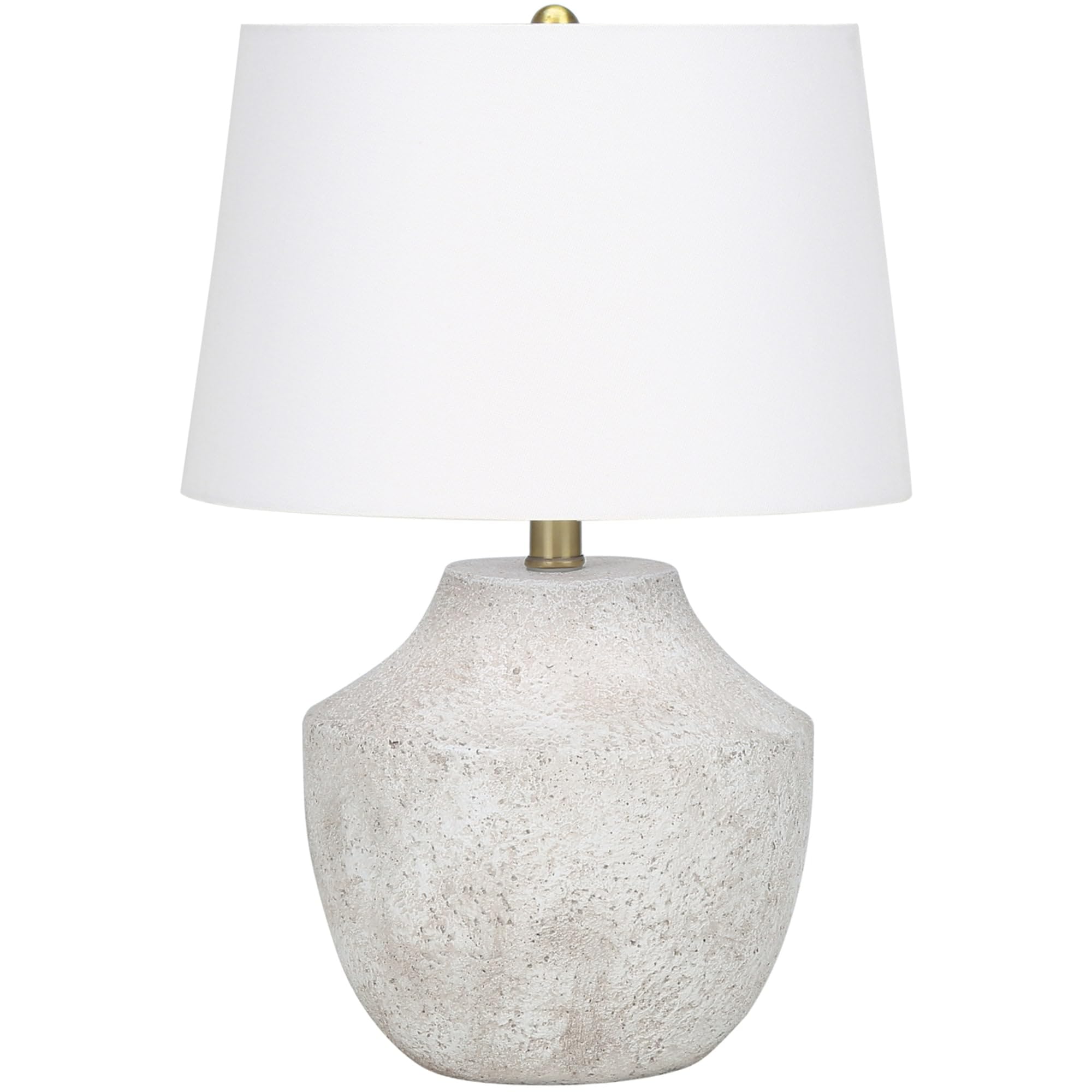 Monarch Specialties I 9729 Lightingtable Lamp, Cream Concrete, Ivory/Cream Shade, Modern