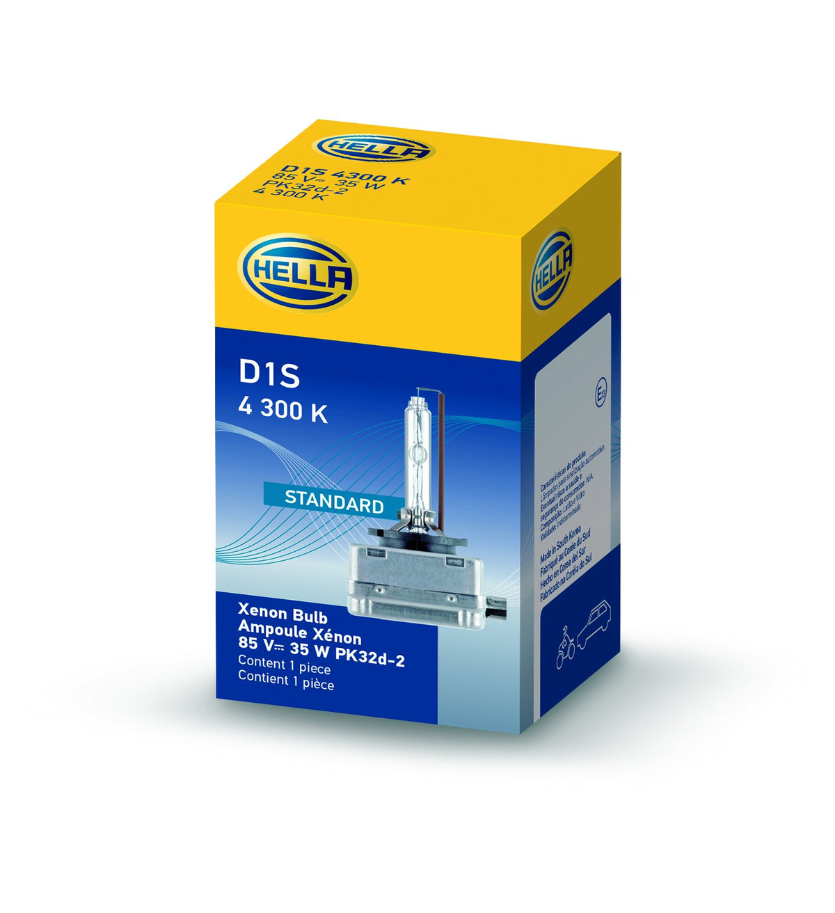 HELLA D1S 4300 K Xenon Standard Bulb, (85V, 35W)