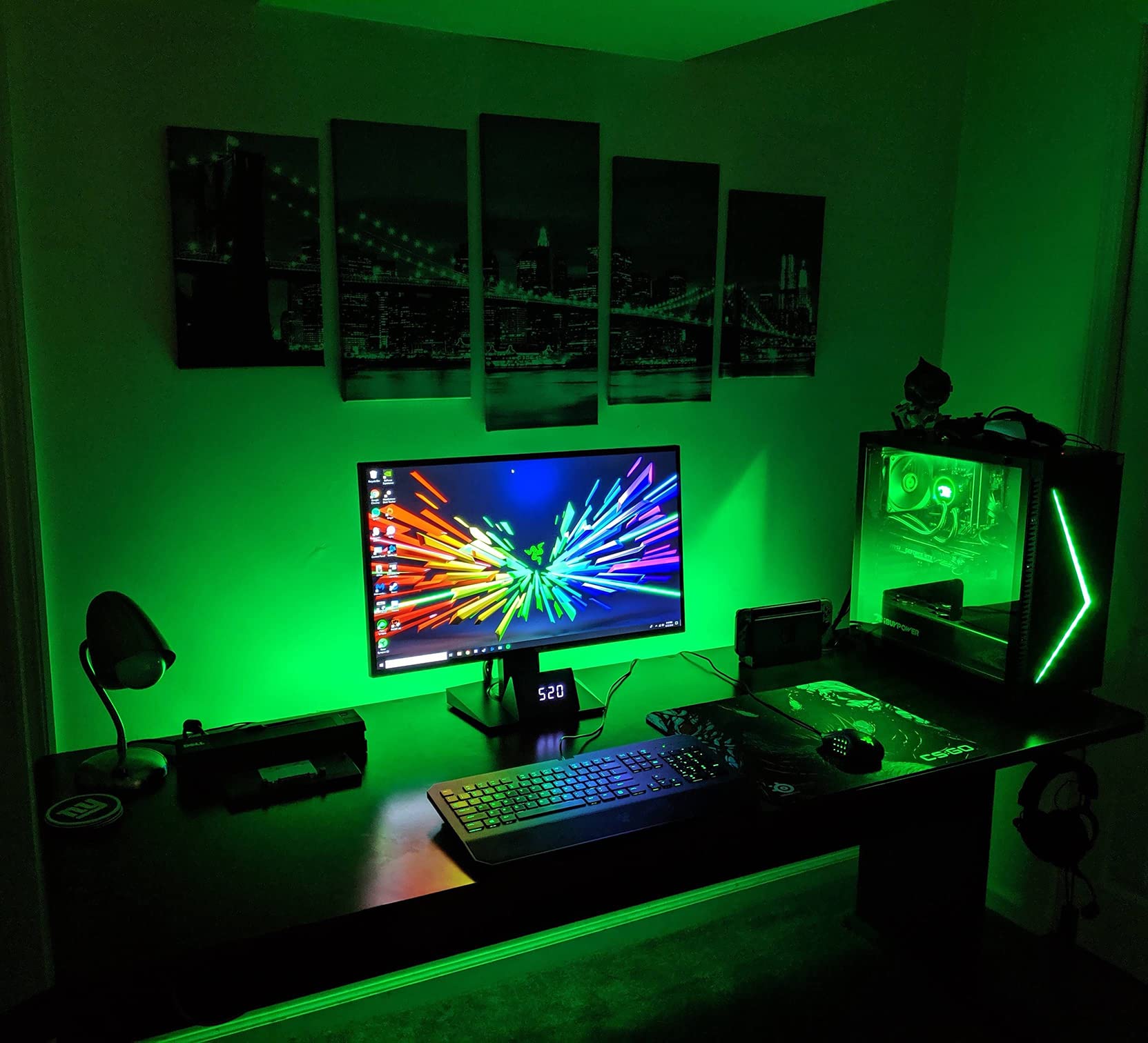 Hauty 16Ft Waterproof Green Led Strip Light, Smd5050 300 Leds, Flexible Cuttable Tape