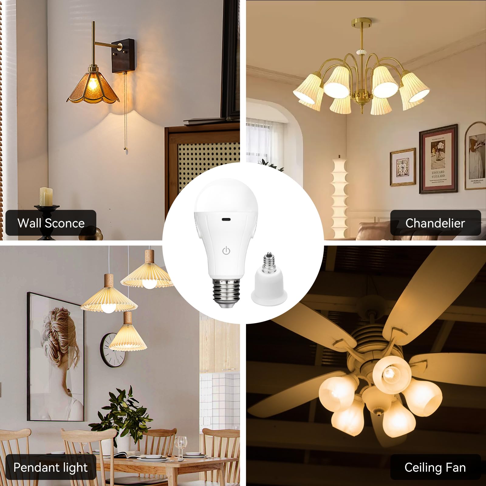 Neporal Magicglow Rechargeable Light Bulbs (?3000-6000K E12, 2, Count)