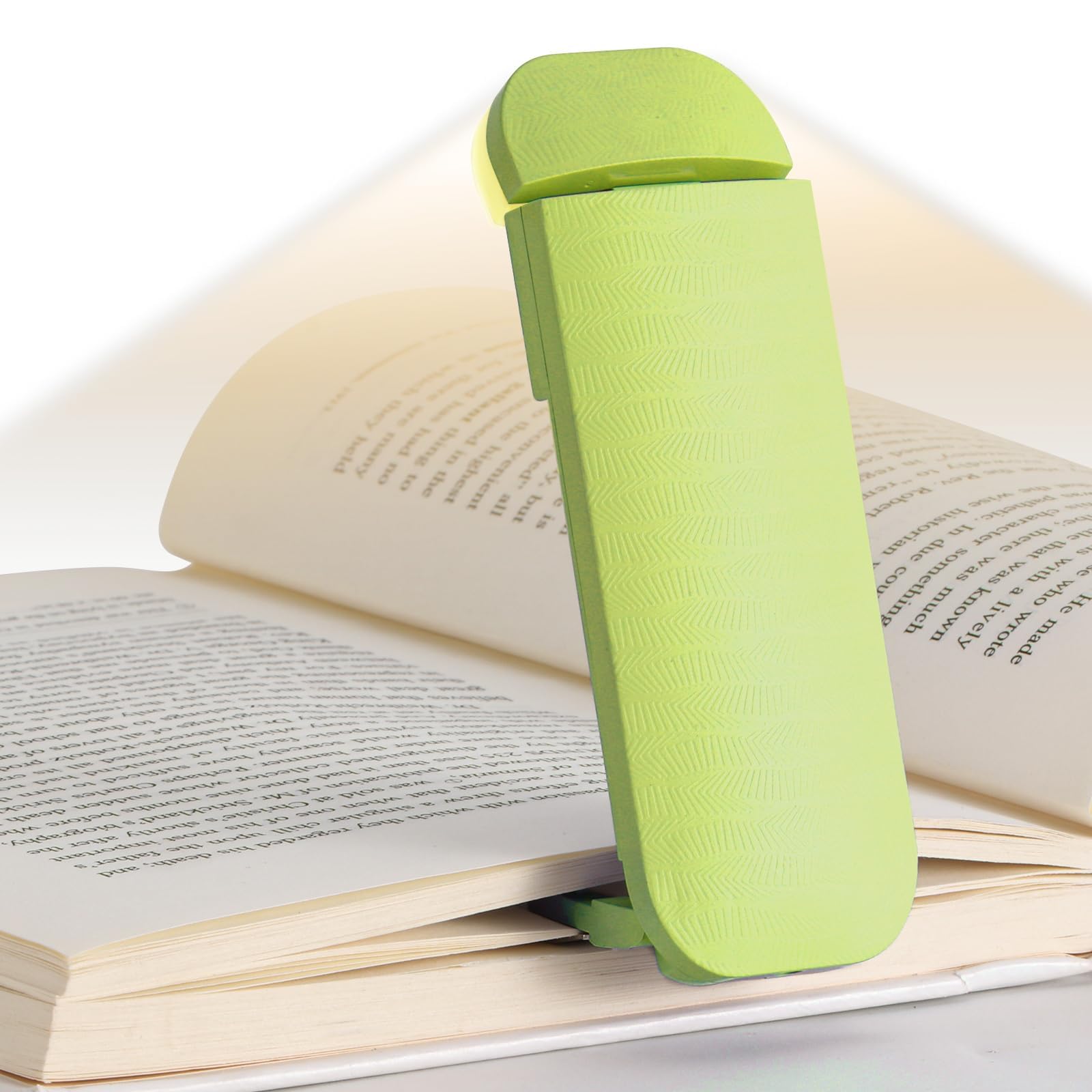 HEMONNKAM Book Reading Light  Rechargeable Clip on Booklight  Eye Caring 3 Color Temperatures & 5 Brightness Levels  Night Use for Bed  Long Lasting  Reading at Night in Bed  Green
