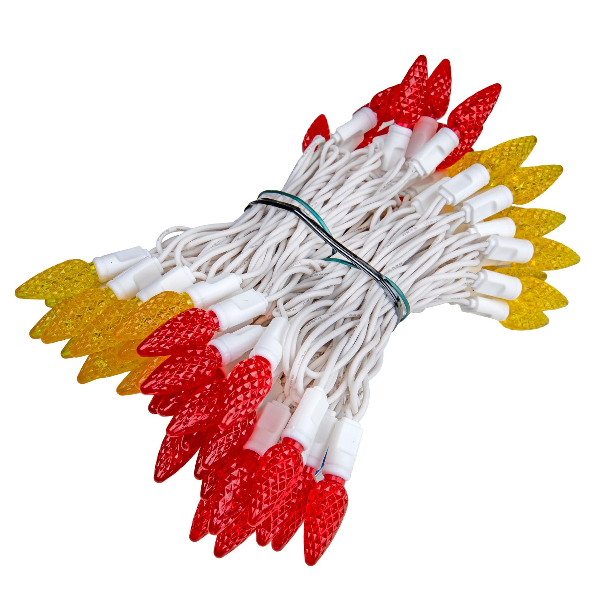 Novelty Lights 24Ft 70 Led C6 Led Mardi Gras String Lights, Outdoor Christmas Tree Commercial Grade Led String Lights, Christmas