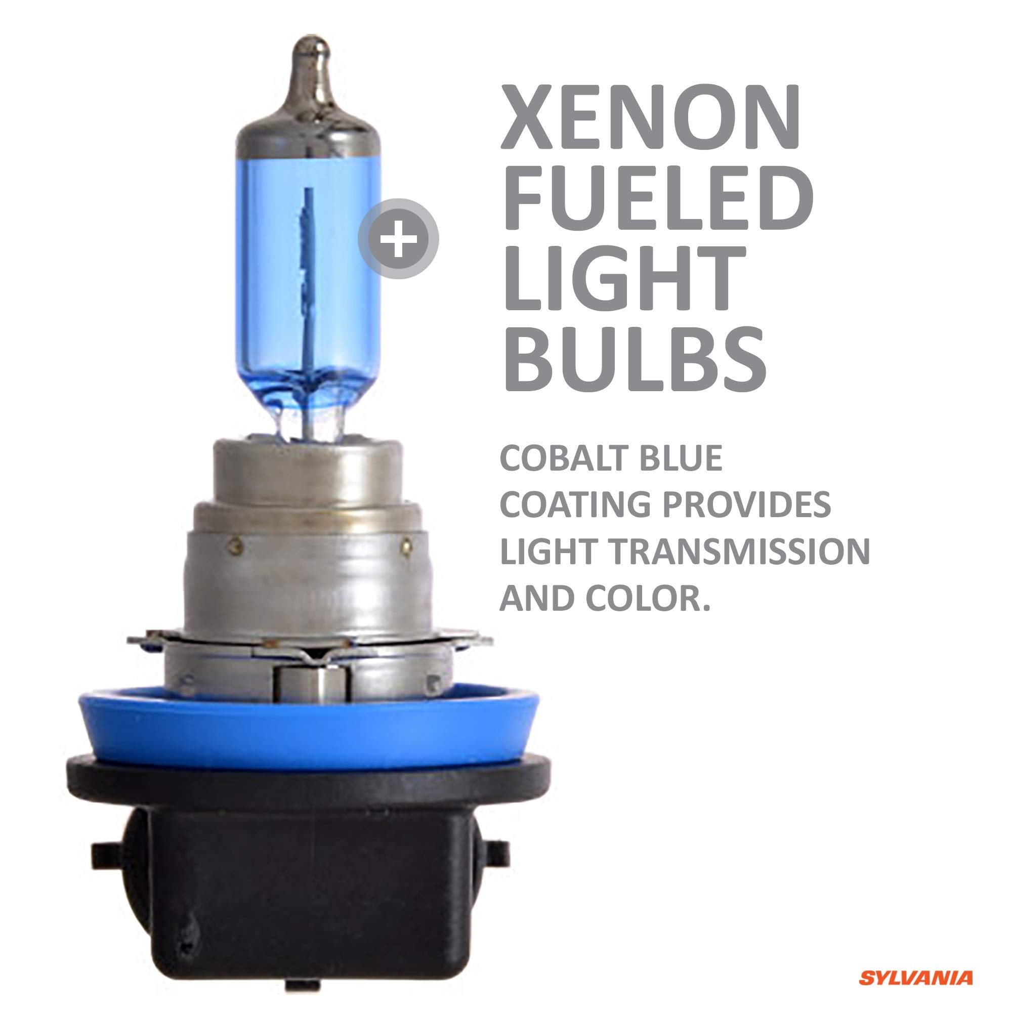 SYLVANIA H8 SilverStar zXe Fog Light Bulb - Bright White, 2-Pack, High Performance, Xenon Fueled, Model H8SZ.BB2