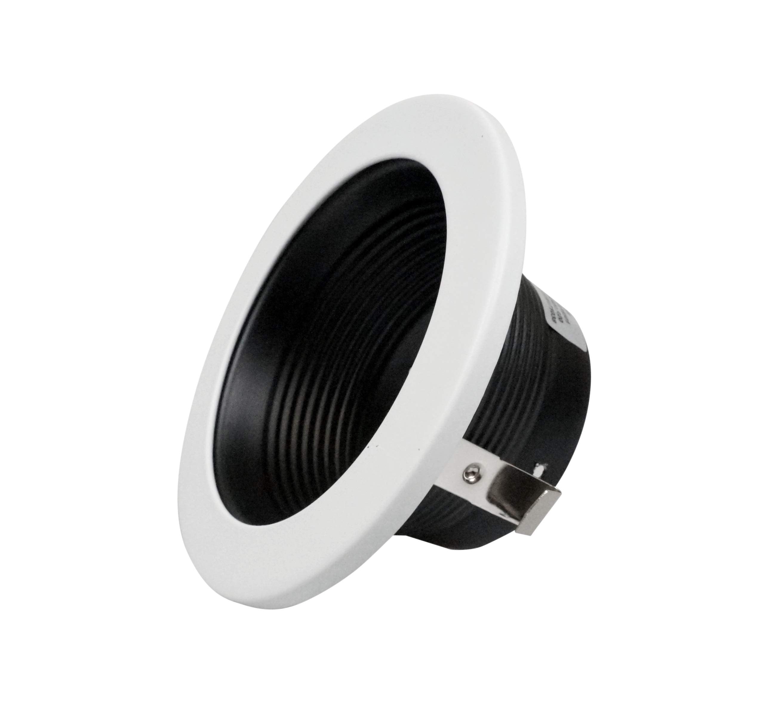 Nicor Lighting 4 Inch Black And White Recessed Baffle Trim, For 4 Inch Housings (19501)