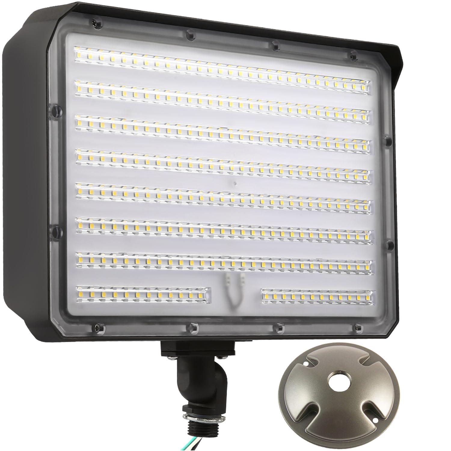 120W Outdoor LED Flood Light Dusk to Dawn with Knuckle, 16800LM 1000W Equivalent, 100-277V 5000K Daylight, ETL Commercial LED Fl