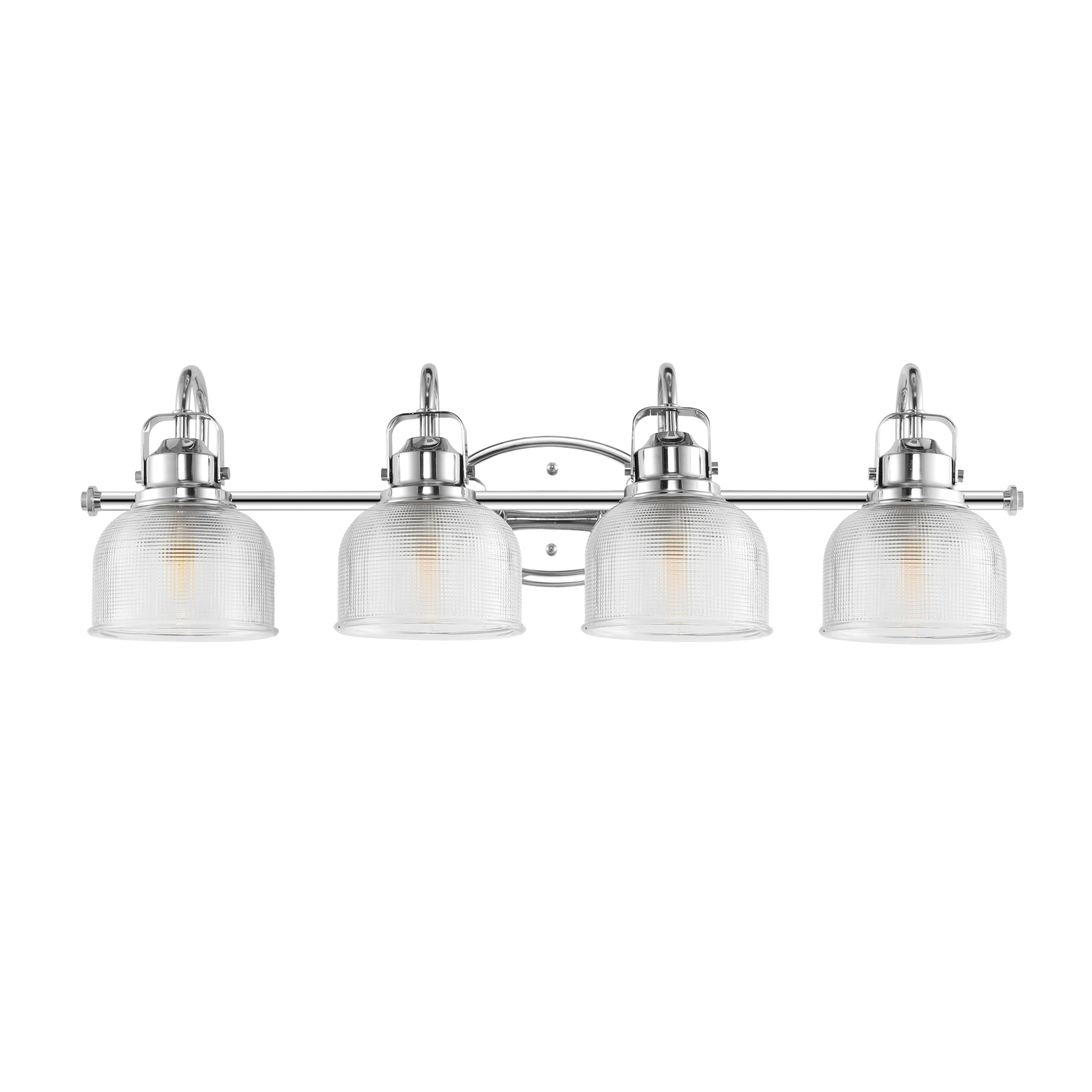 Jonathan Y 30 4-Light Chrome Metal/Glass Led Vanity Light, Model Jyl7902A, Traditional Style For Living Room, Dining Room, Bedroom, Bathroom